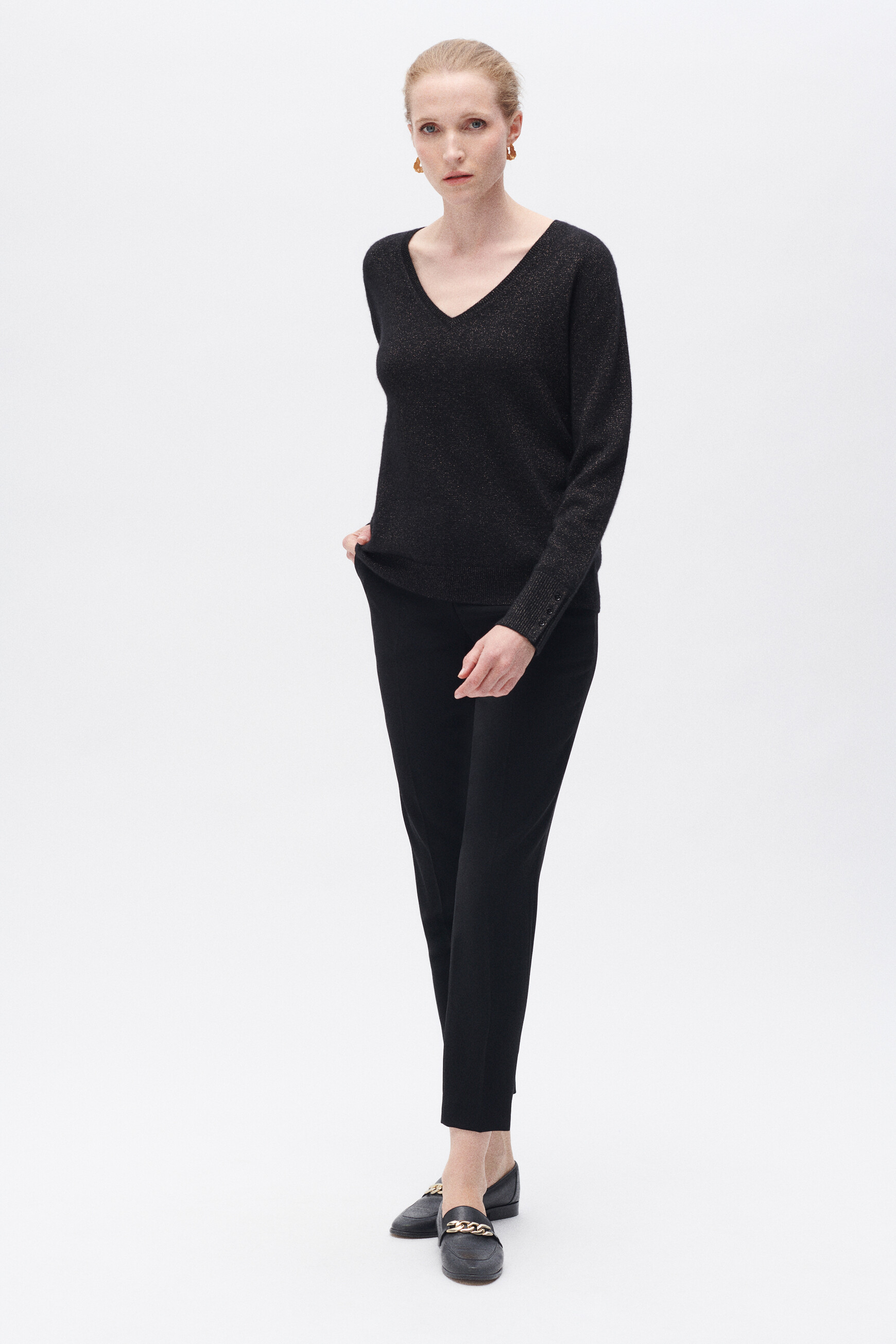 Pull marianne lurex noir femme