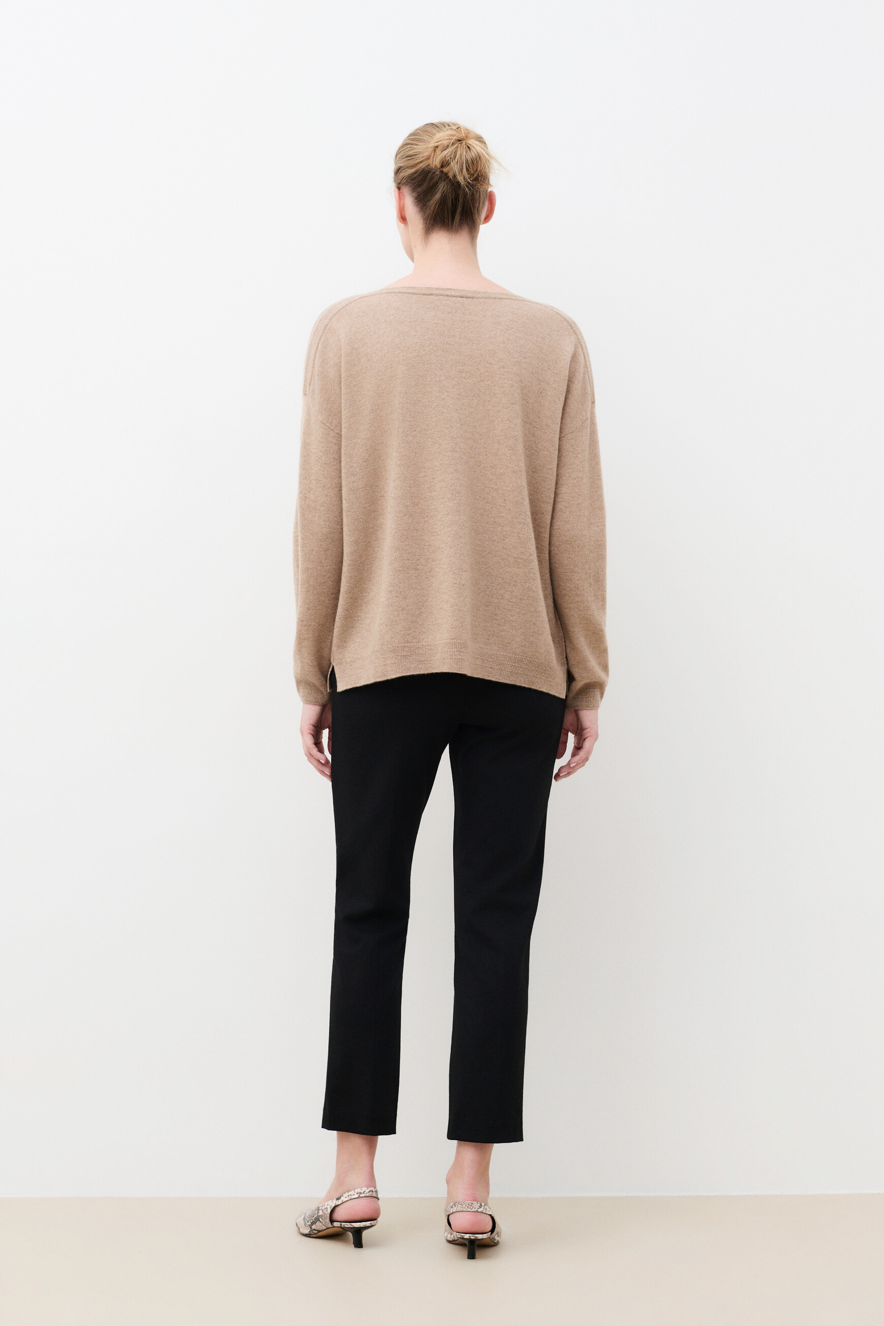 Maglione Mjill 100% cashmere marrone chiaro donna