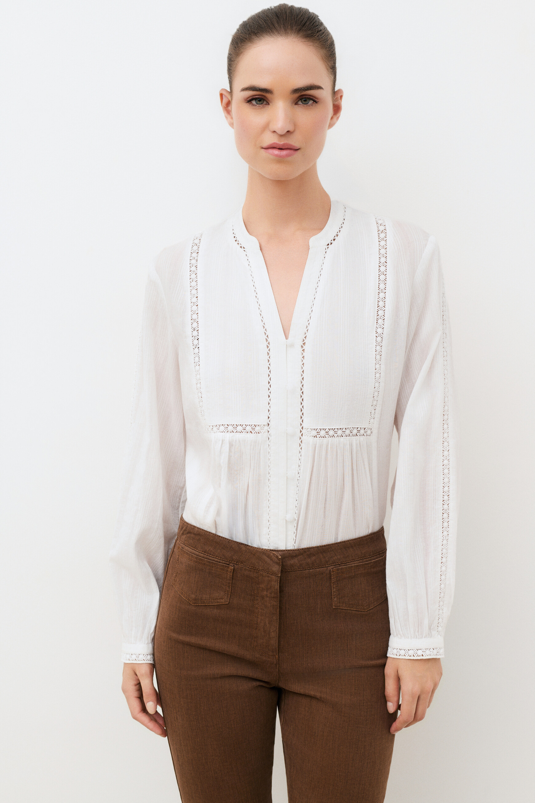 Camicia Cmarina ecru donna