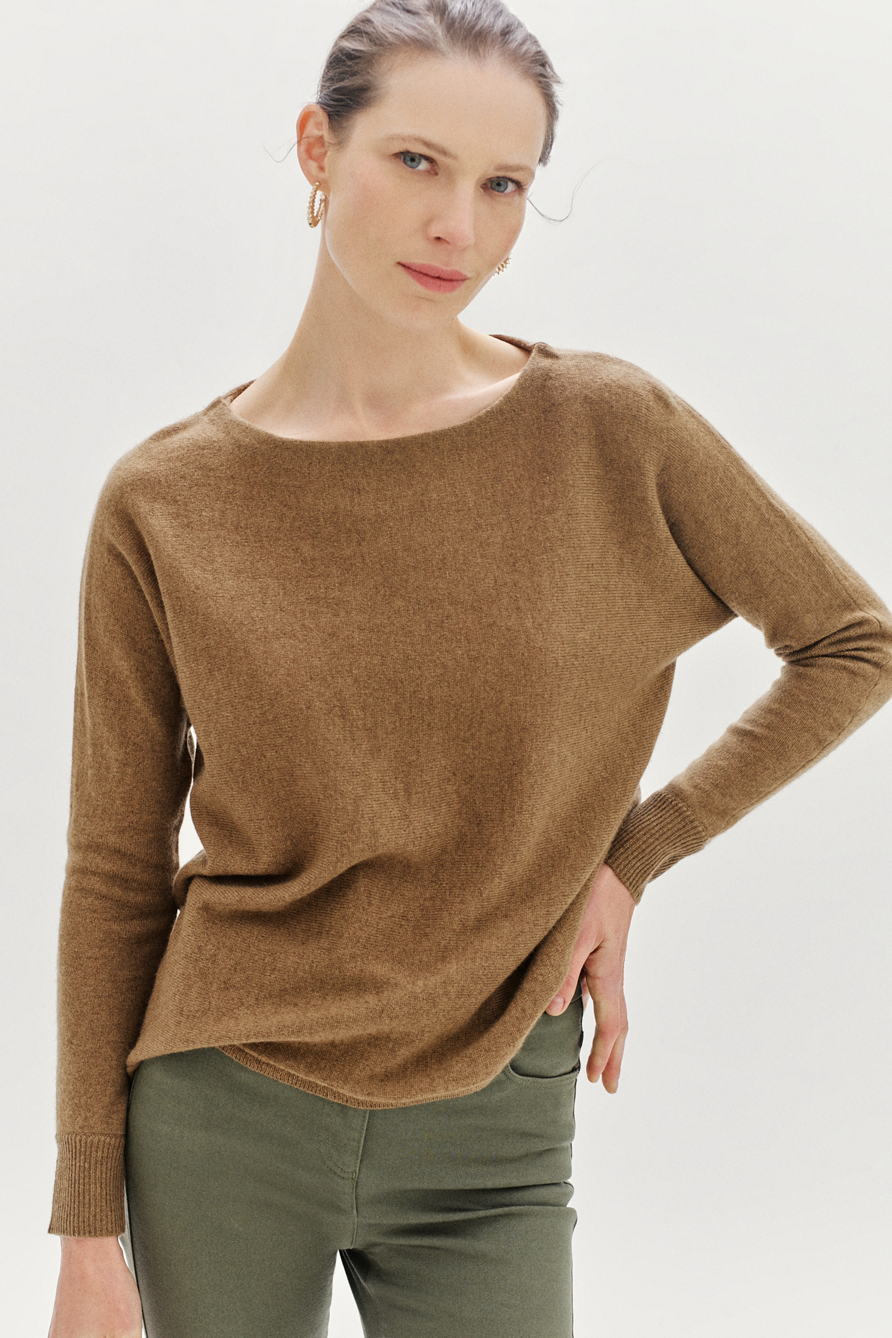 pull amelia 100 cachemire vert kaki femme pull amelia 100% cachemire vert kaki femme