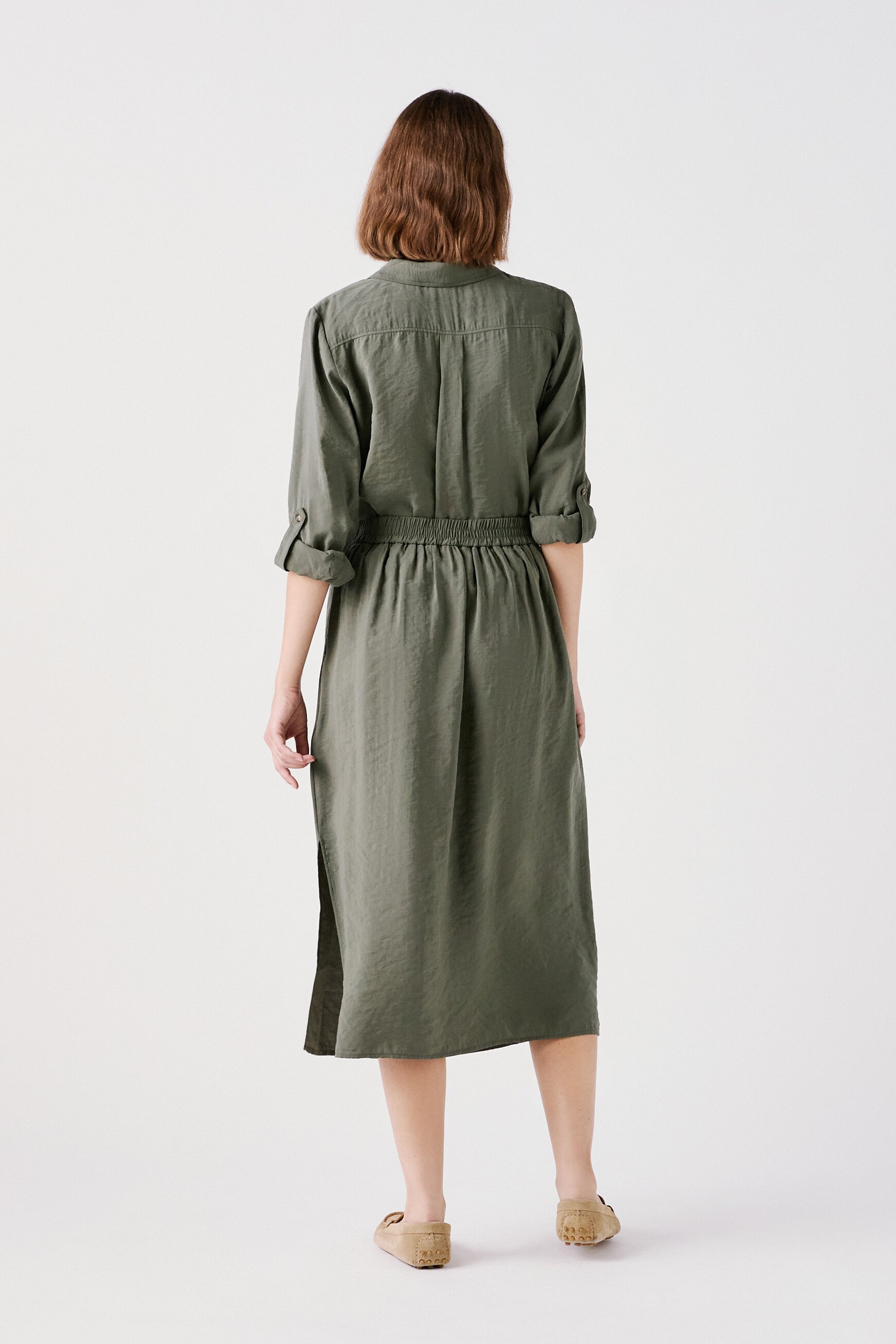 Jupe jim vert kaki femme