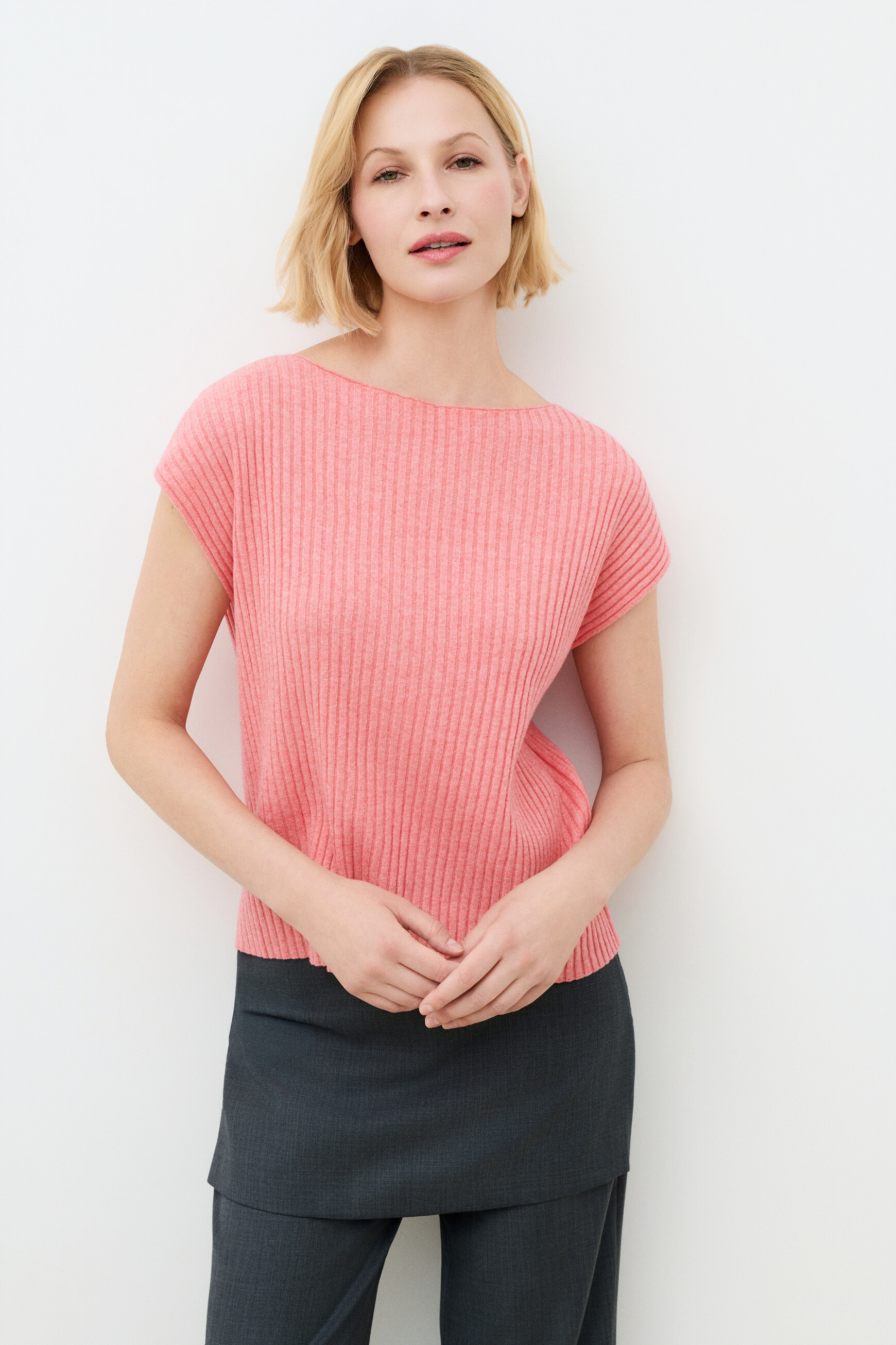Mjudith sweater coral pink woman