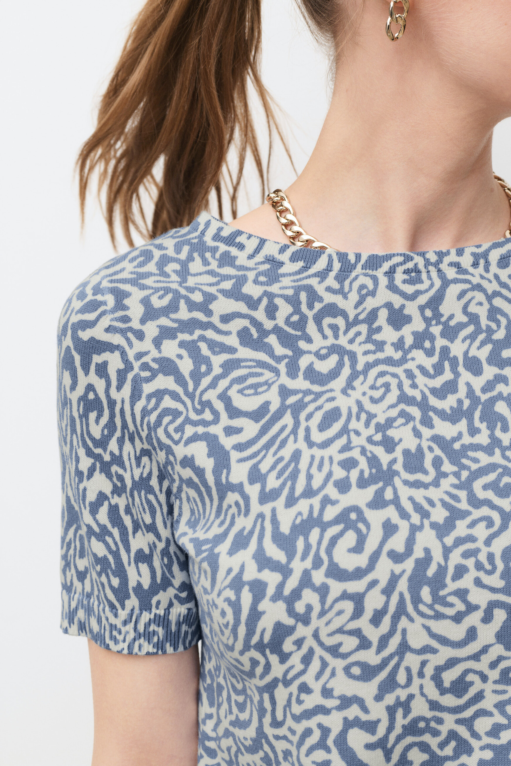 Pull Mlisa bleu gris femme