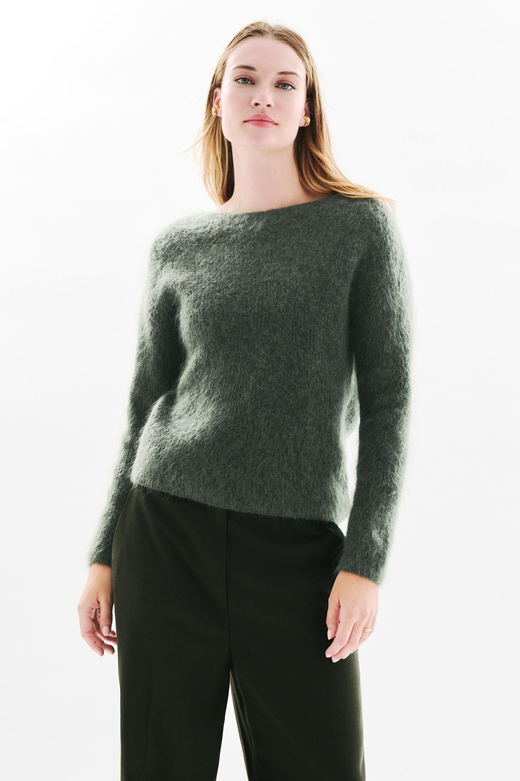 Maggie sweater khaki green woman