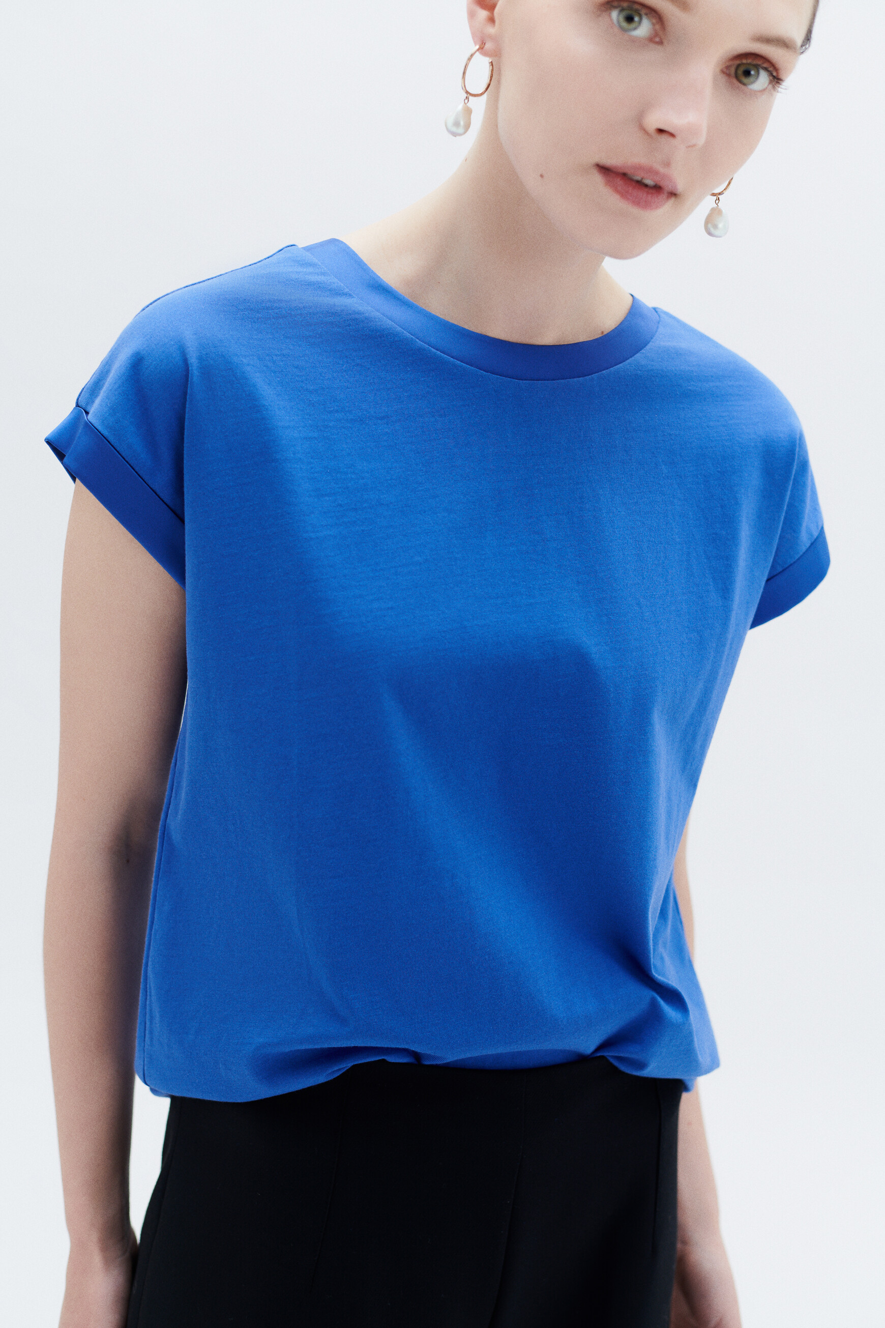 t shirt tokie bleu electrique femme T-shirt tokie bleu electrique femme