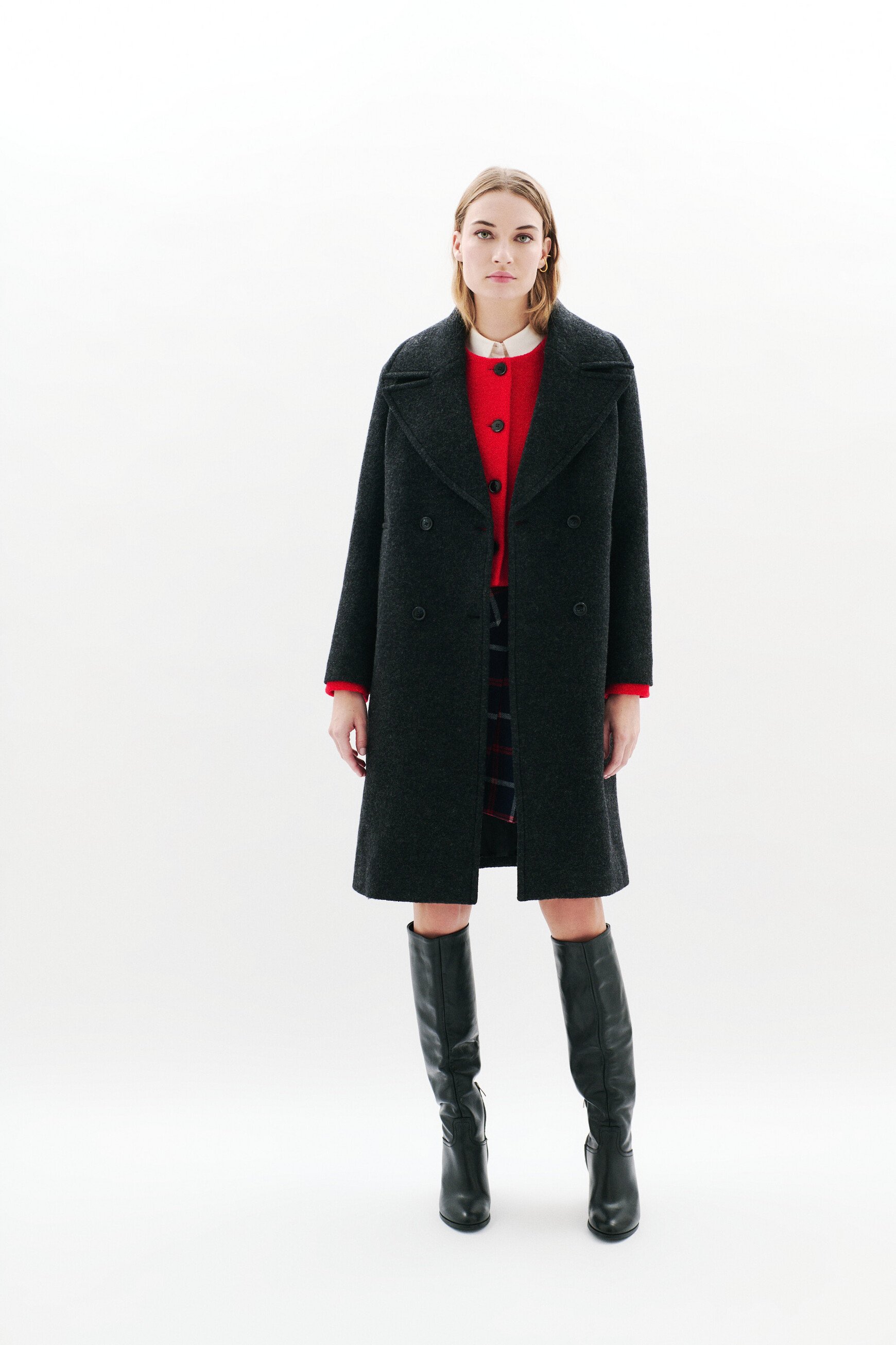 manteau gabanone bleu marine femme Manteau Gabanone bleu marine femme
