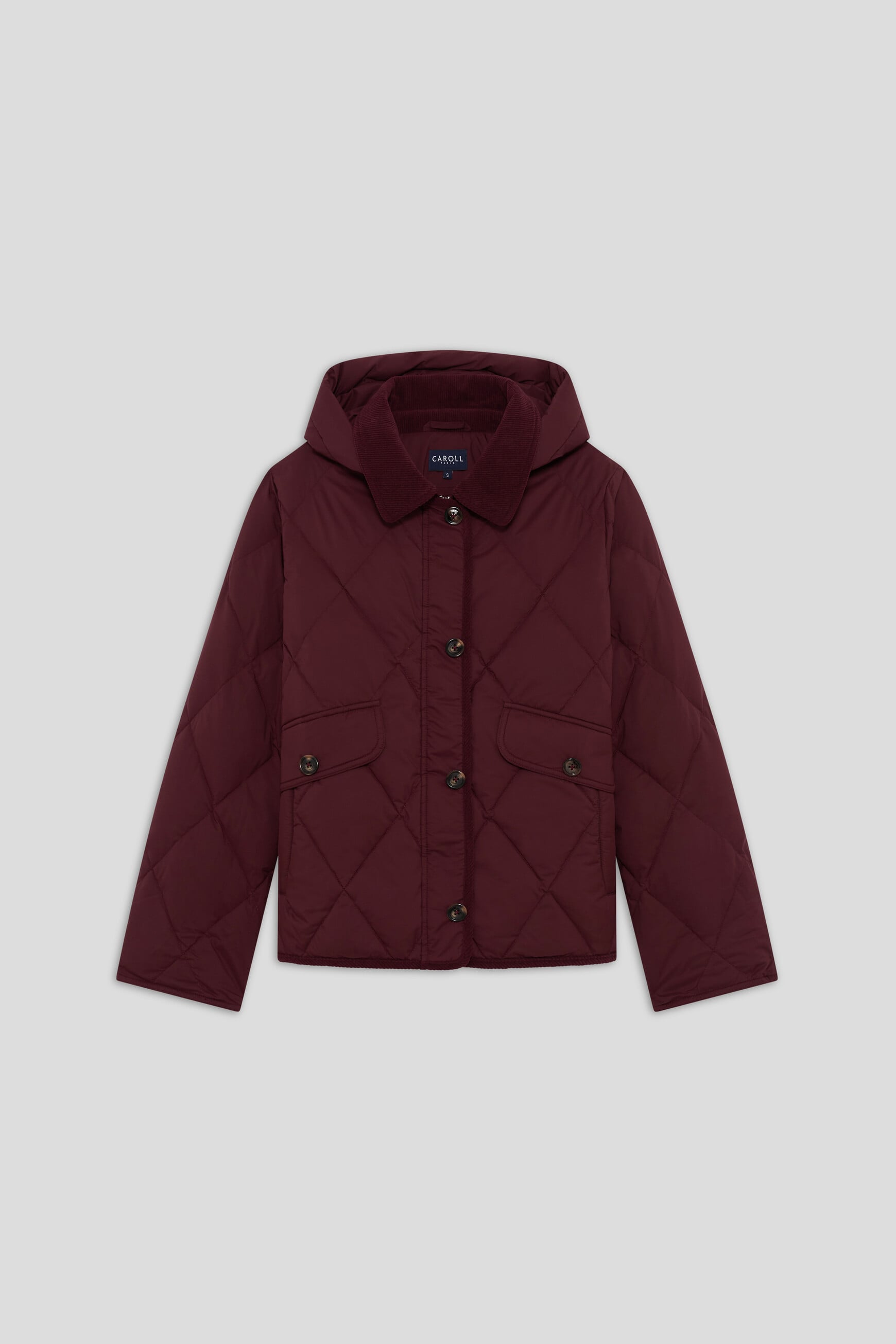 Gmaggiecourte puffer jacket burgundy woman