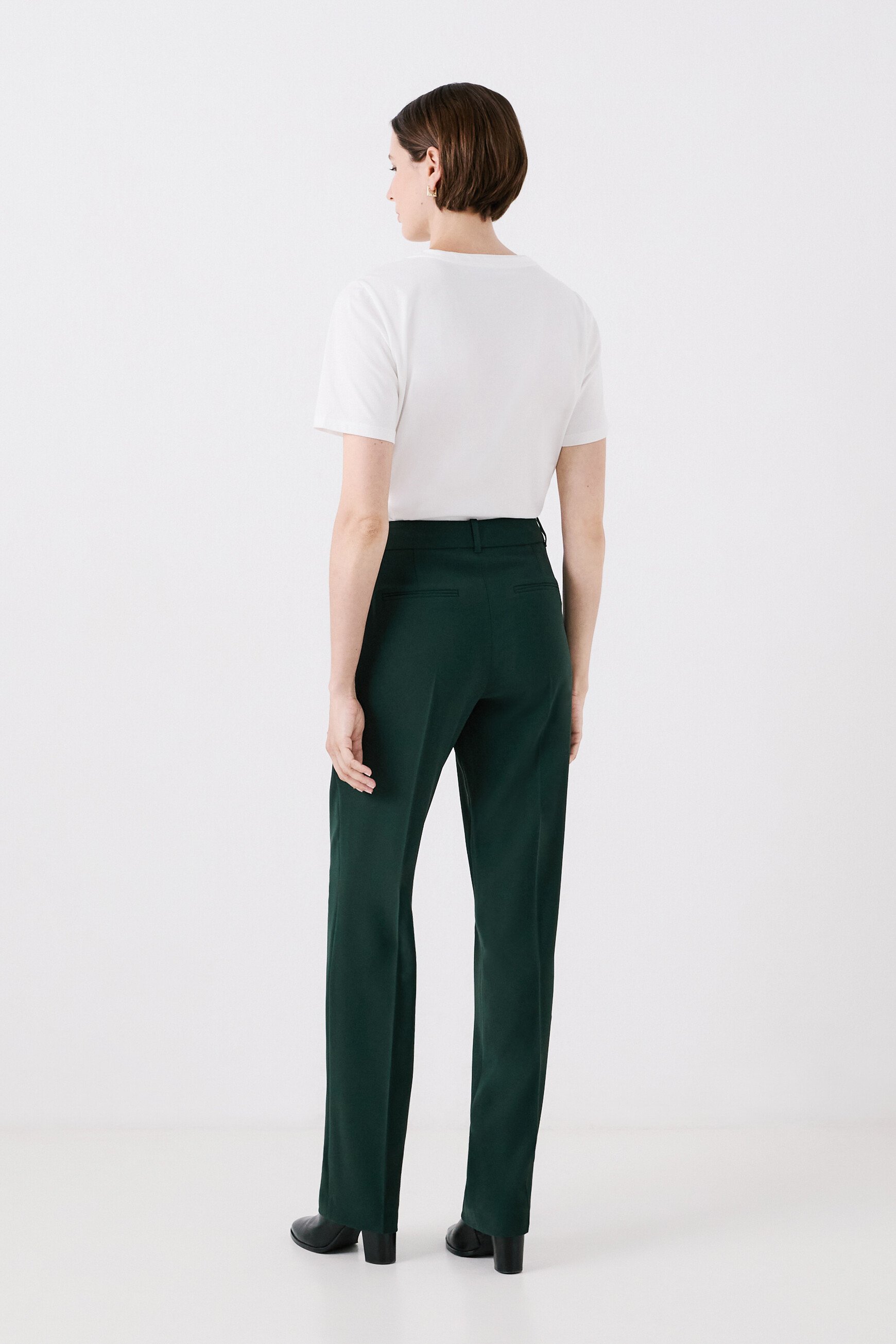 Pants pgautier2 dark green woman