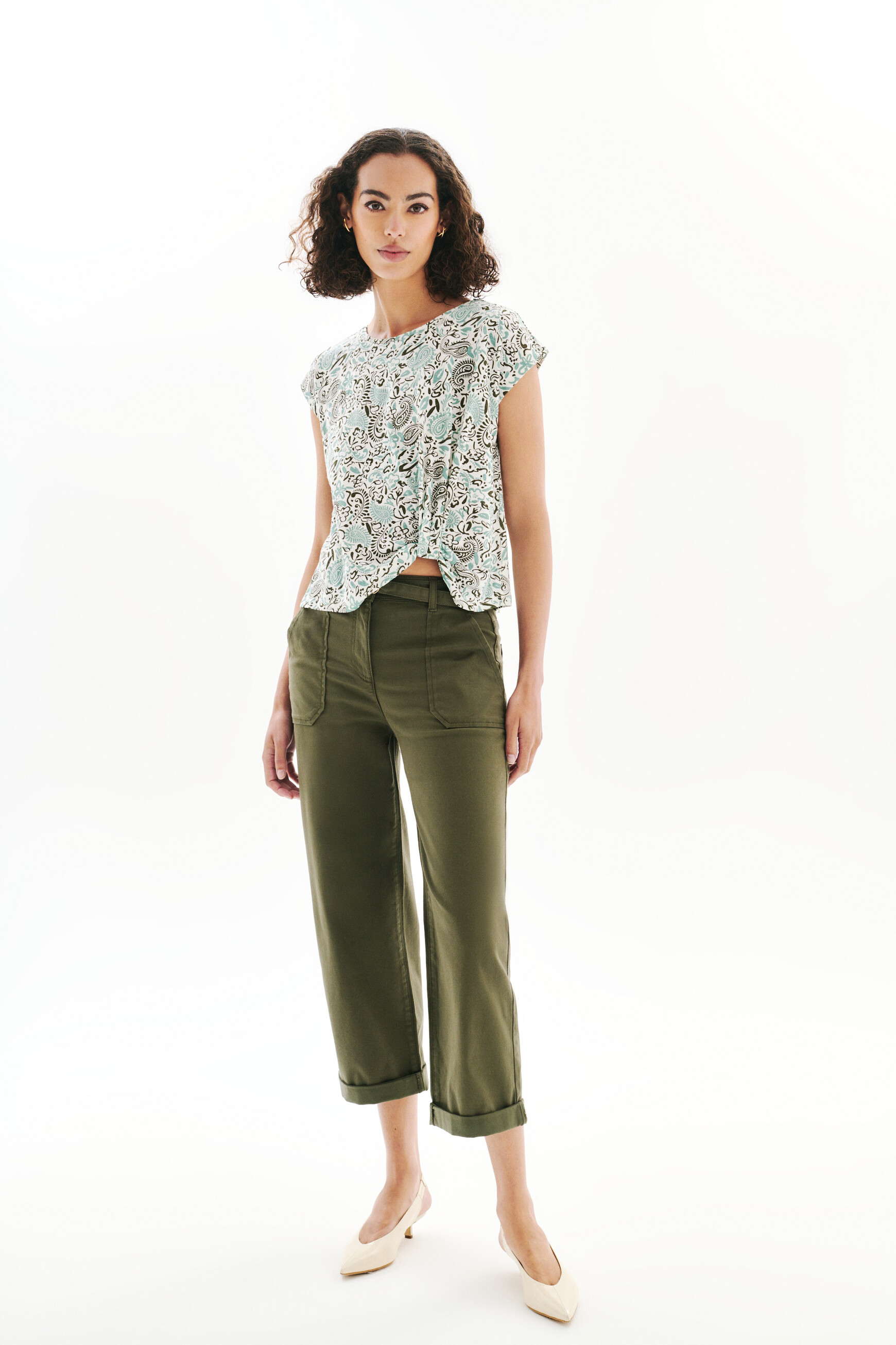maglietta timi1 verde cachi donna Maglietta Timi1 verde cachi donna