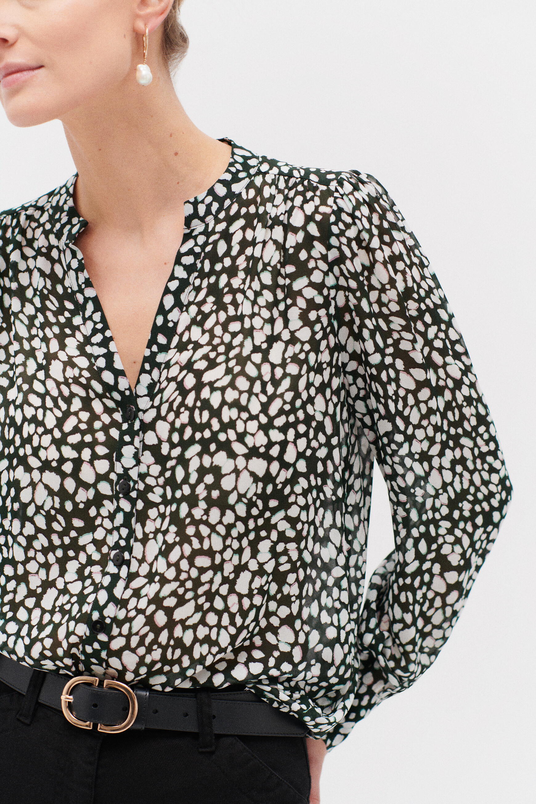 Bluse Lya khakigrün damen