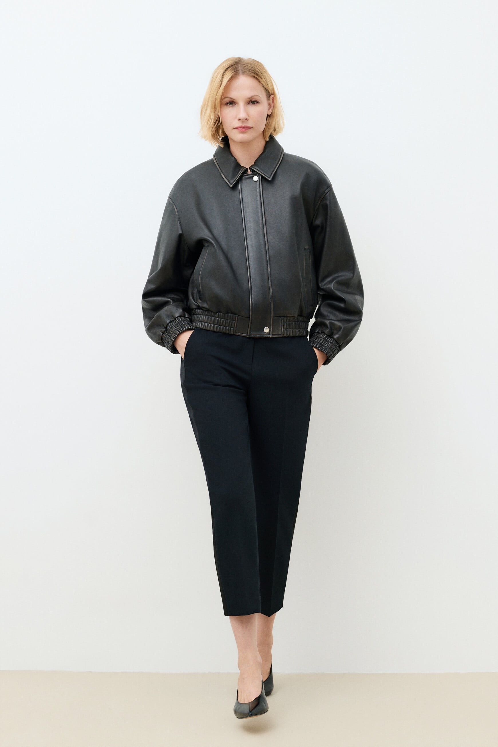 Pantalon Psmock noir femme