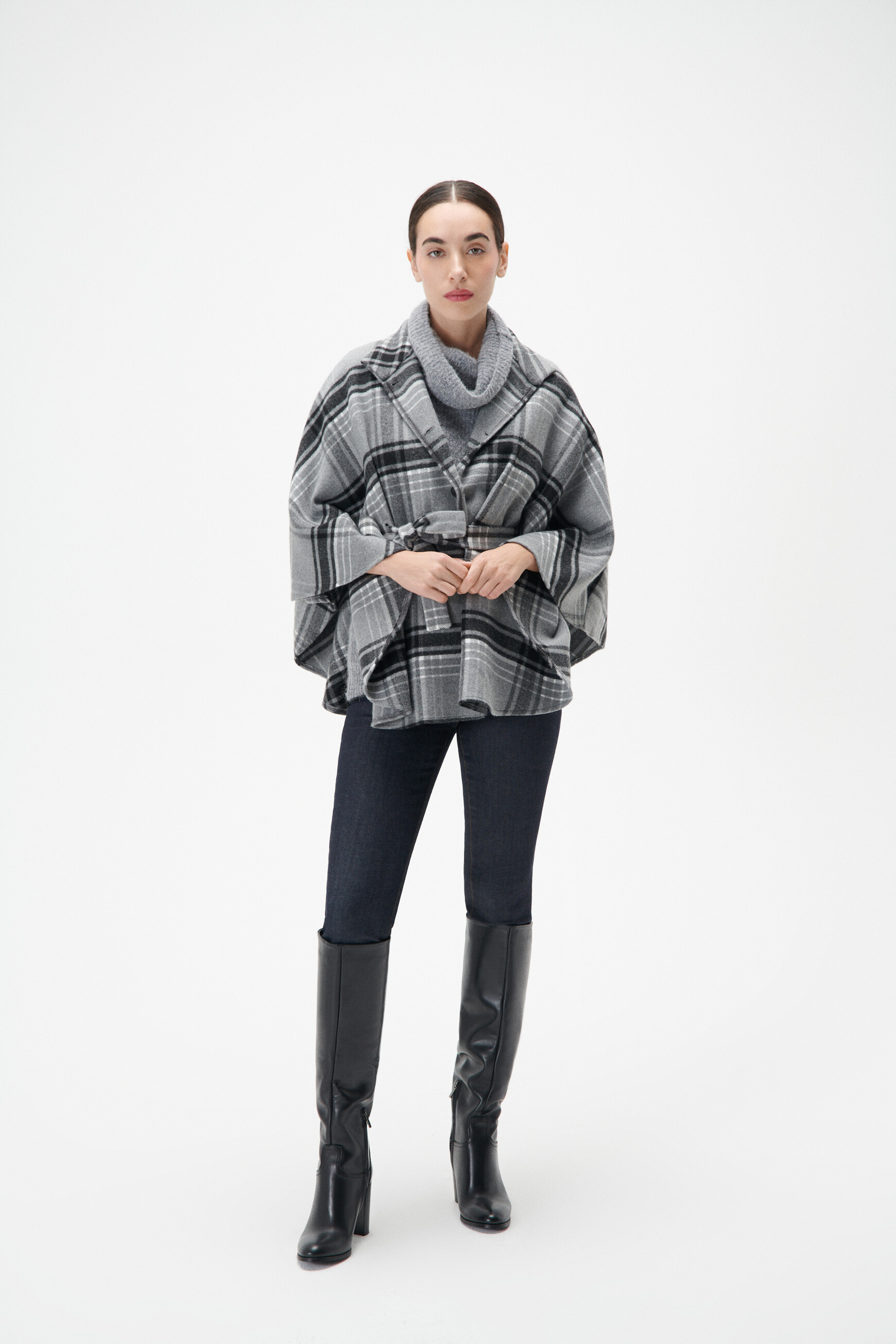 Poncho hacaro noir femme