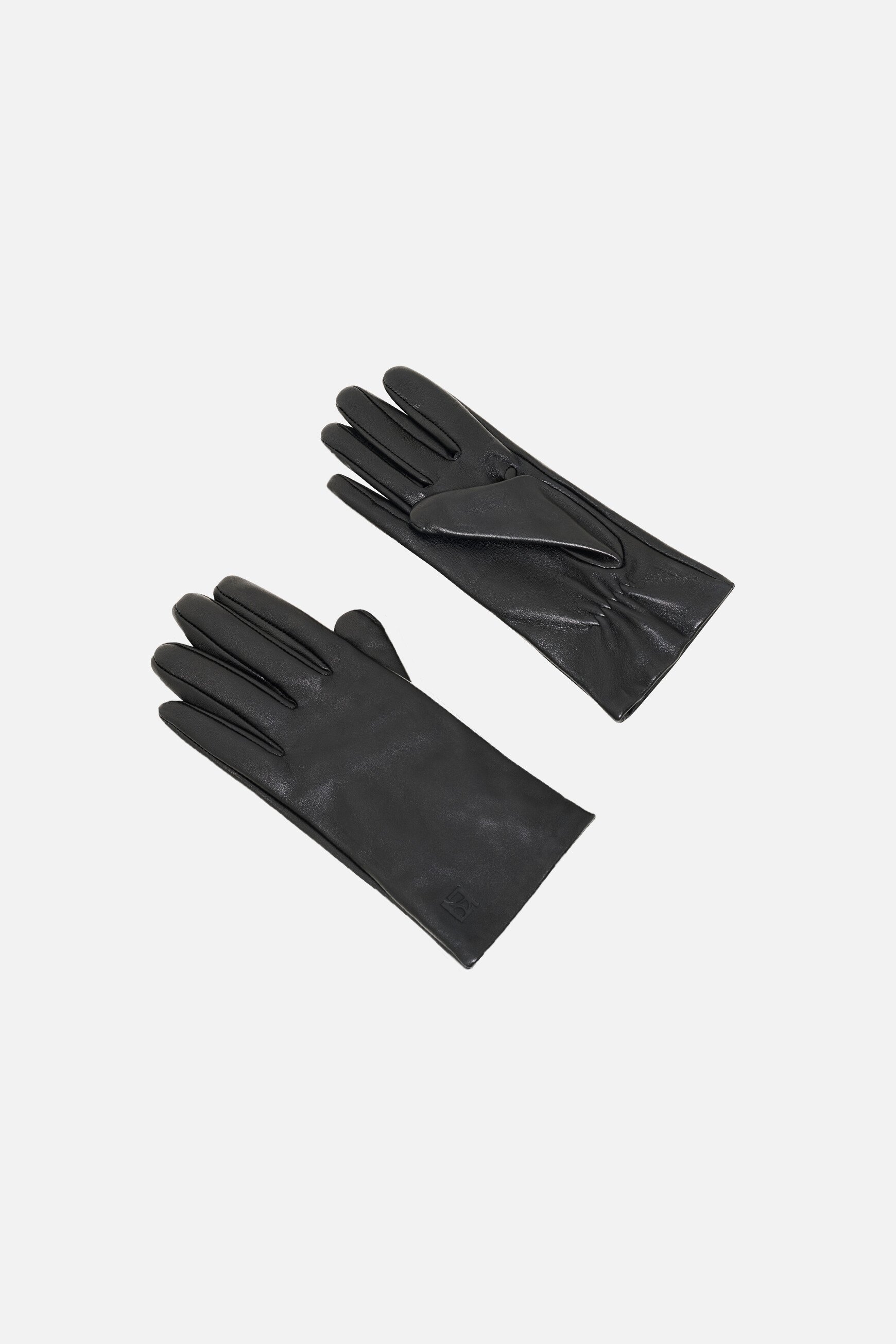 Nora natural leather gloves black woman