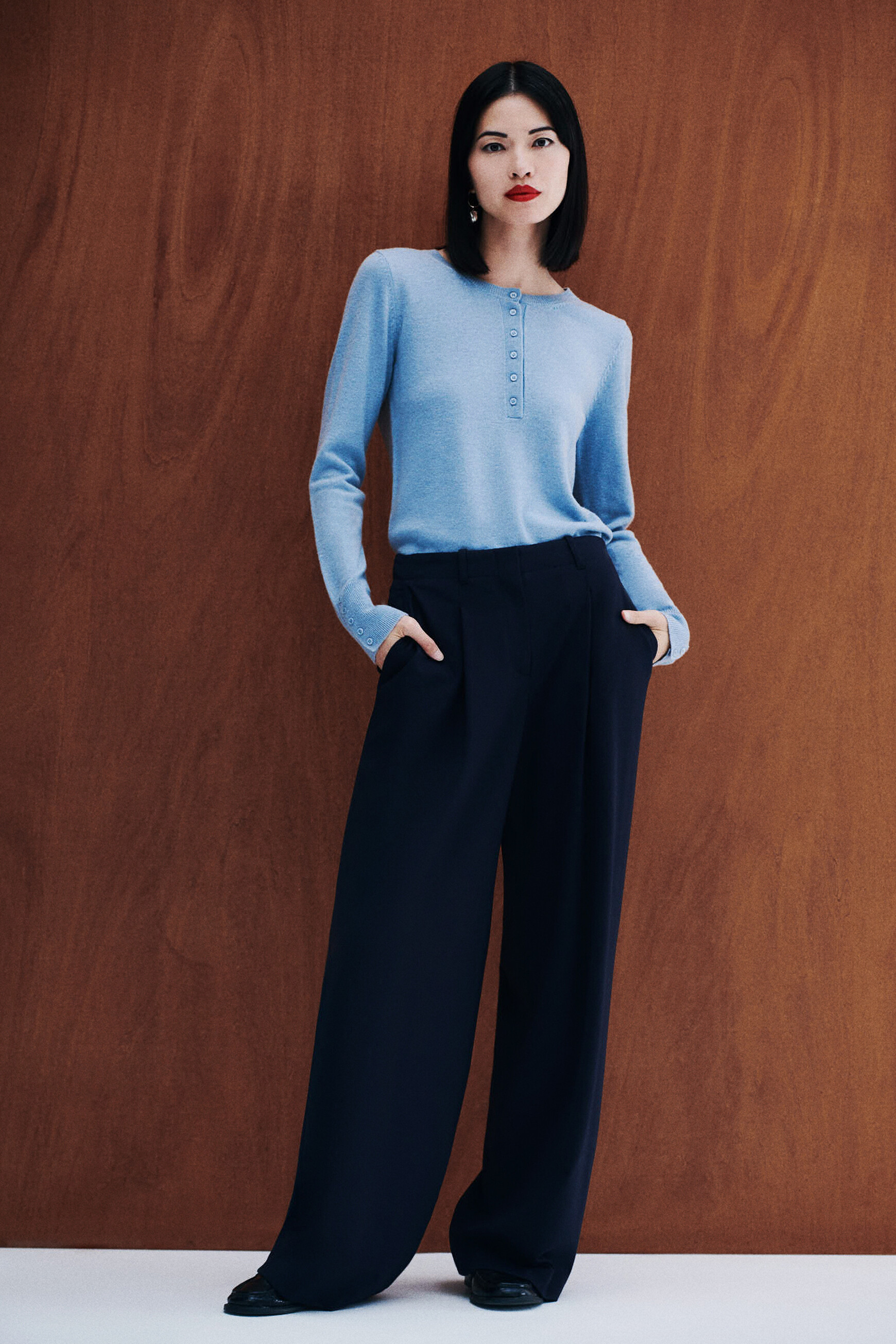 pantalon principe bleu marine femme Pantalon principe bleu marine femme
