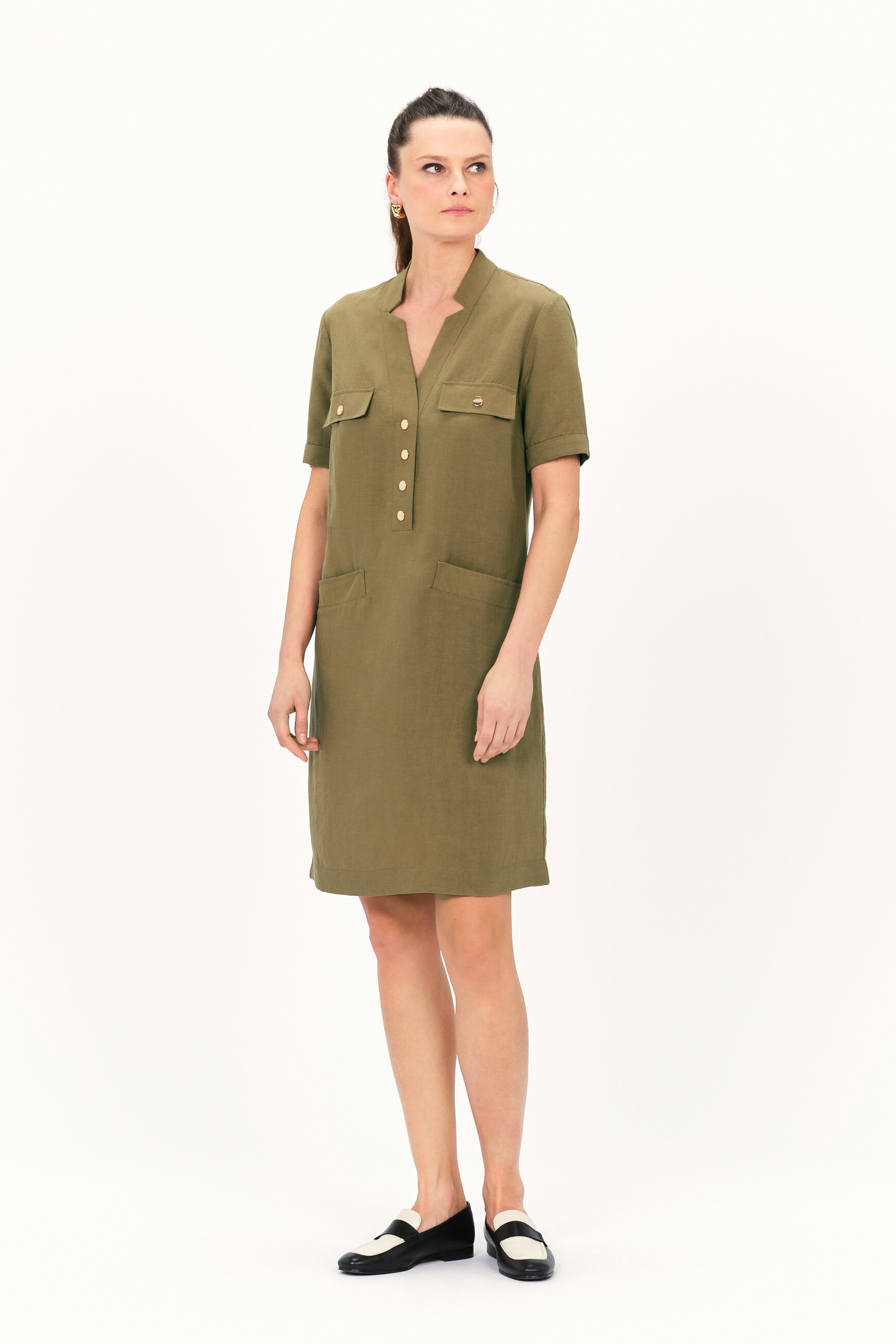 Robe romana vert femme