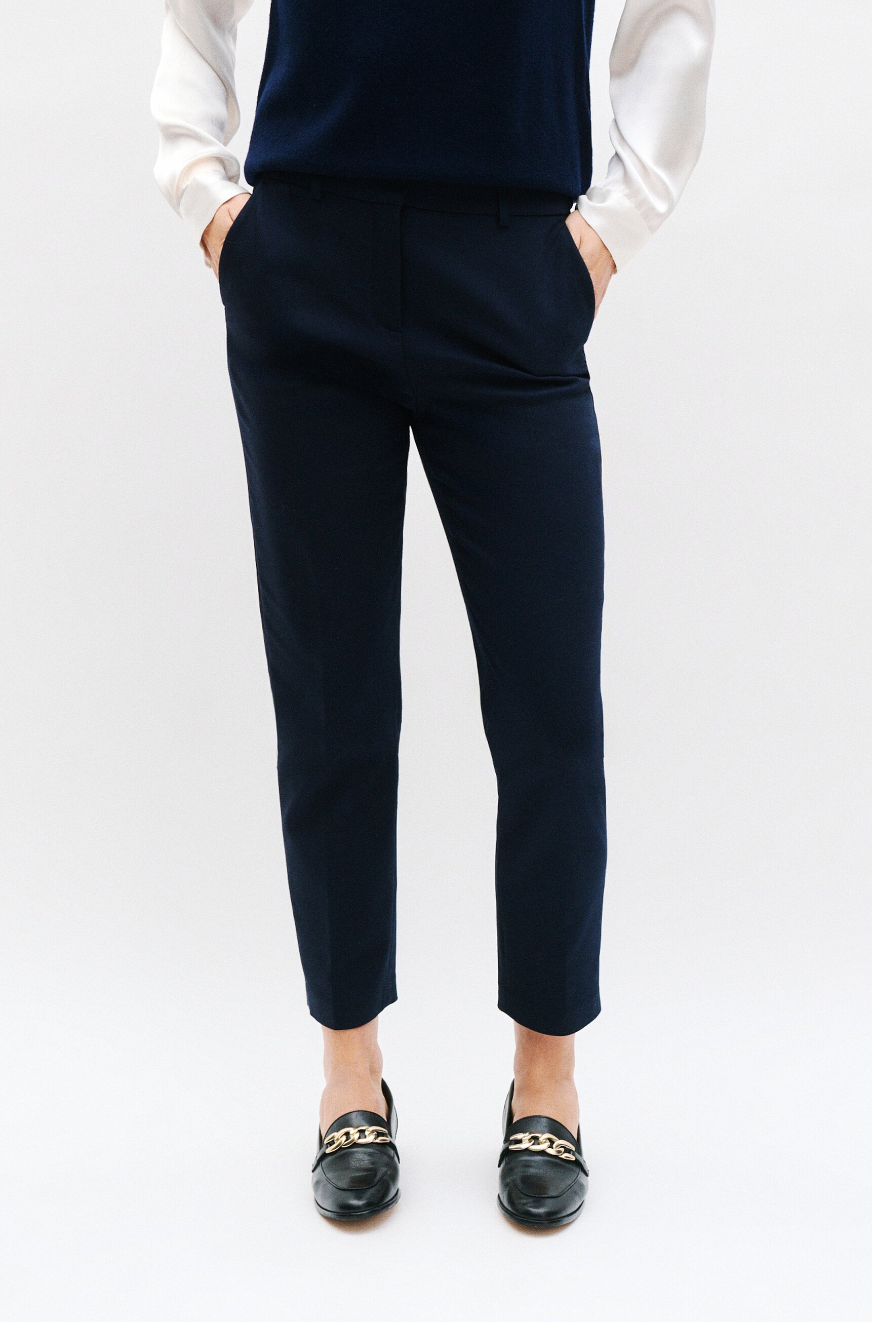 psidiko2 trousers navy blue woman