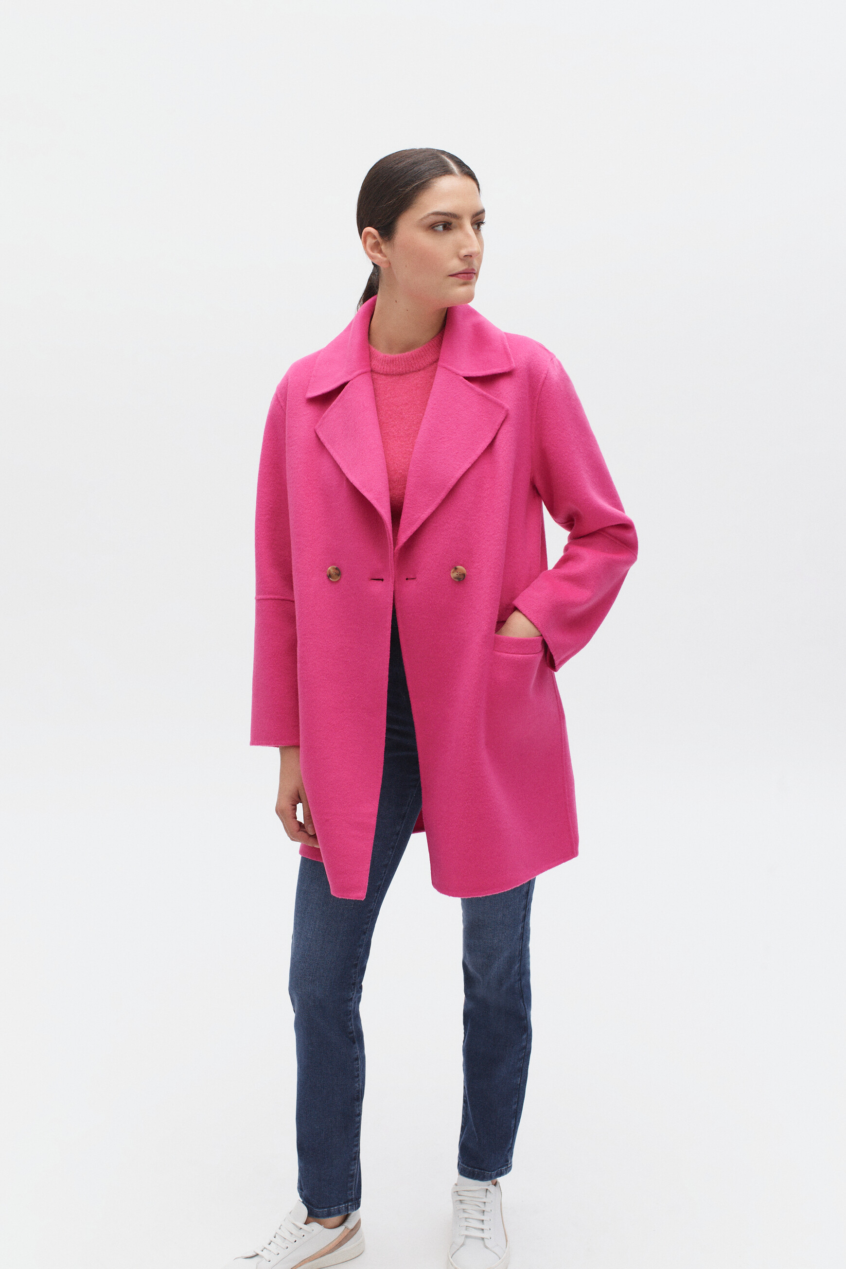 abrigo william rosa fucsia mujer Abrigo William rosa fucsia mujer
