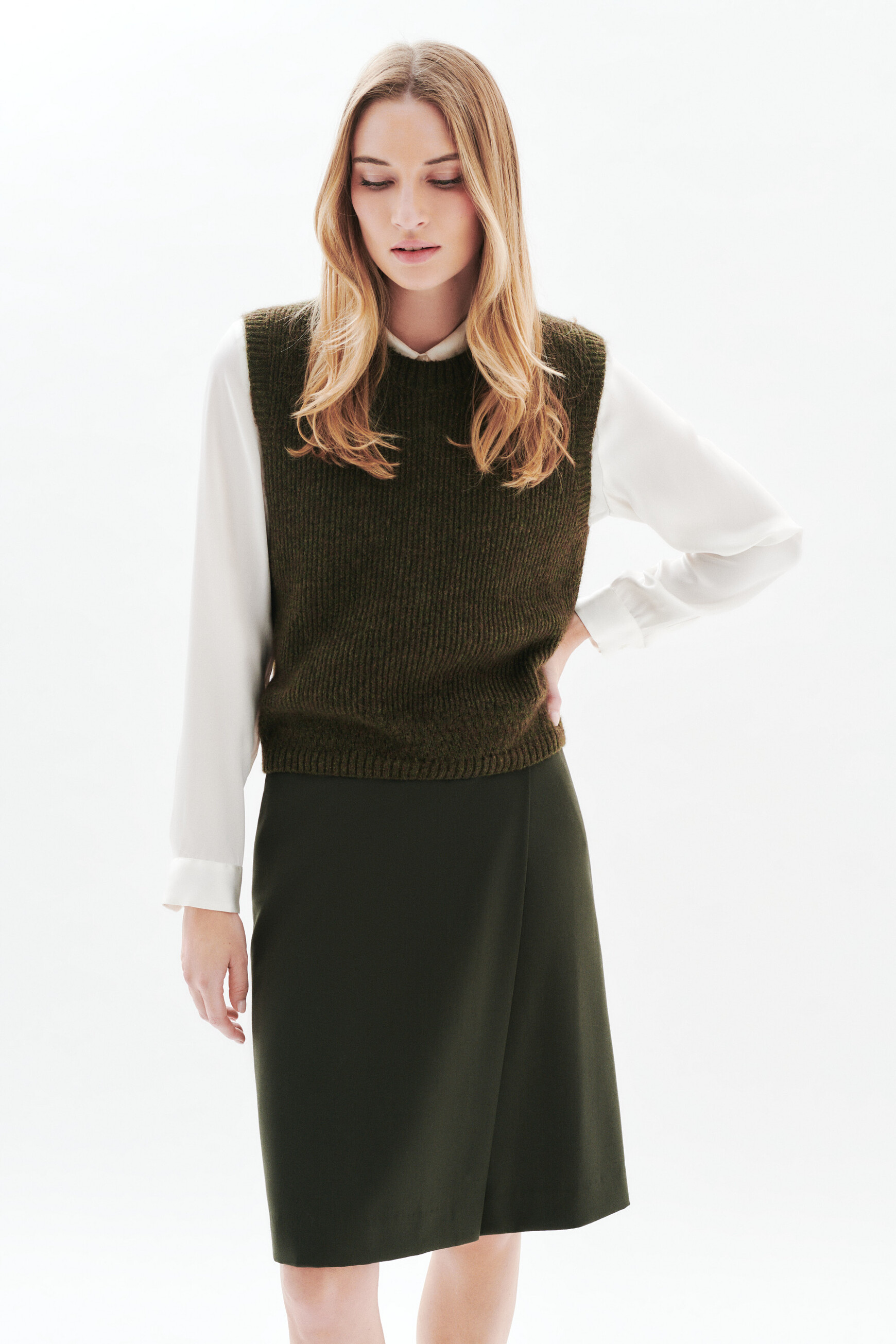 mclaire sweater khaki green woman Mclaire sweater khaki green woman