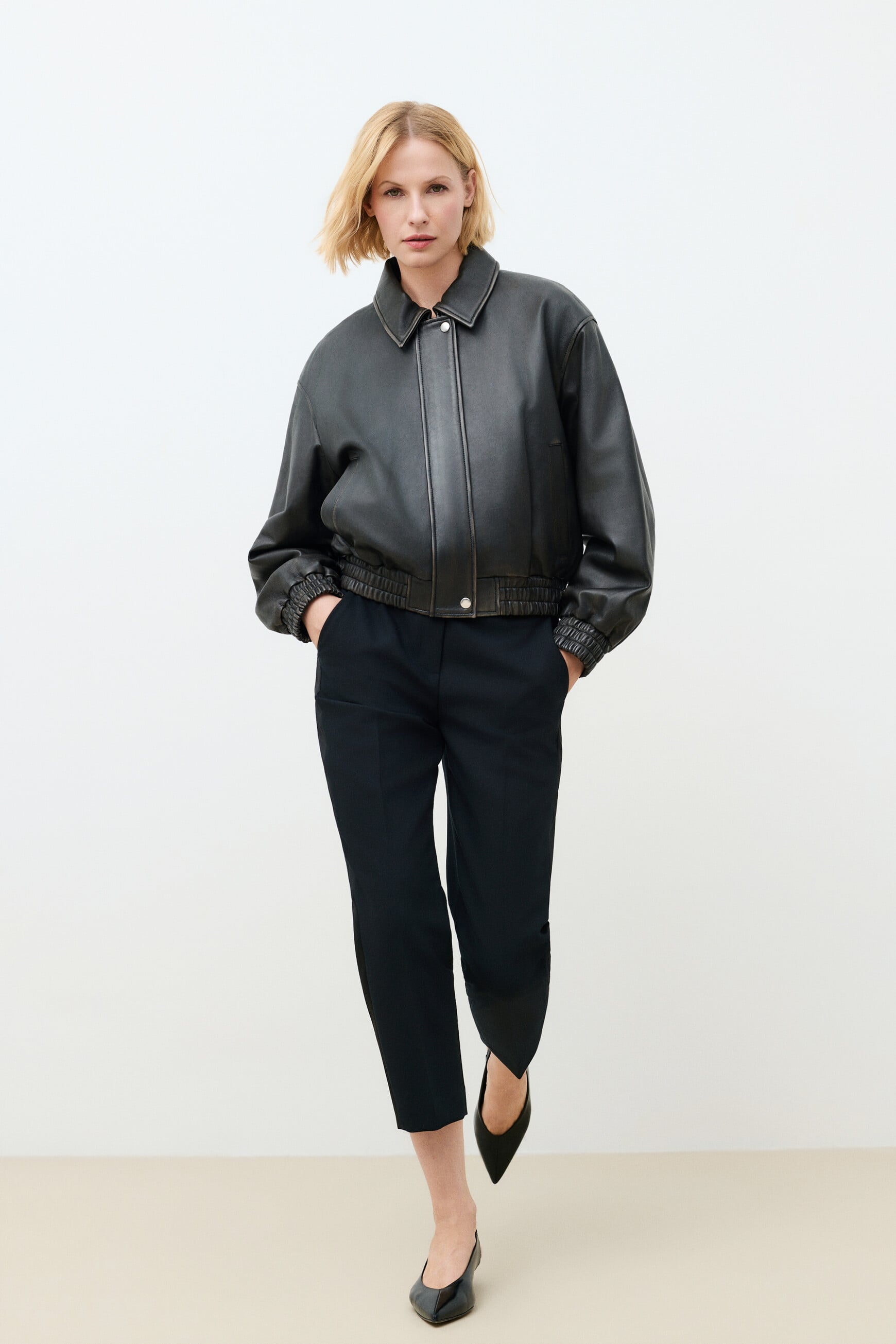 Pantalon Psmock noir femme