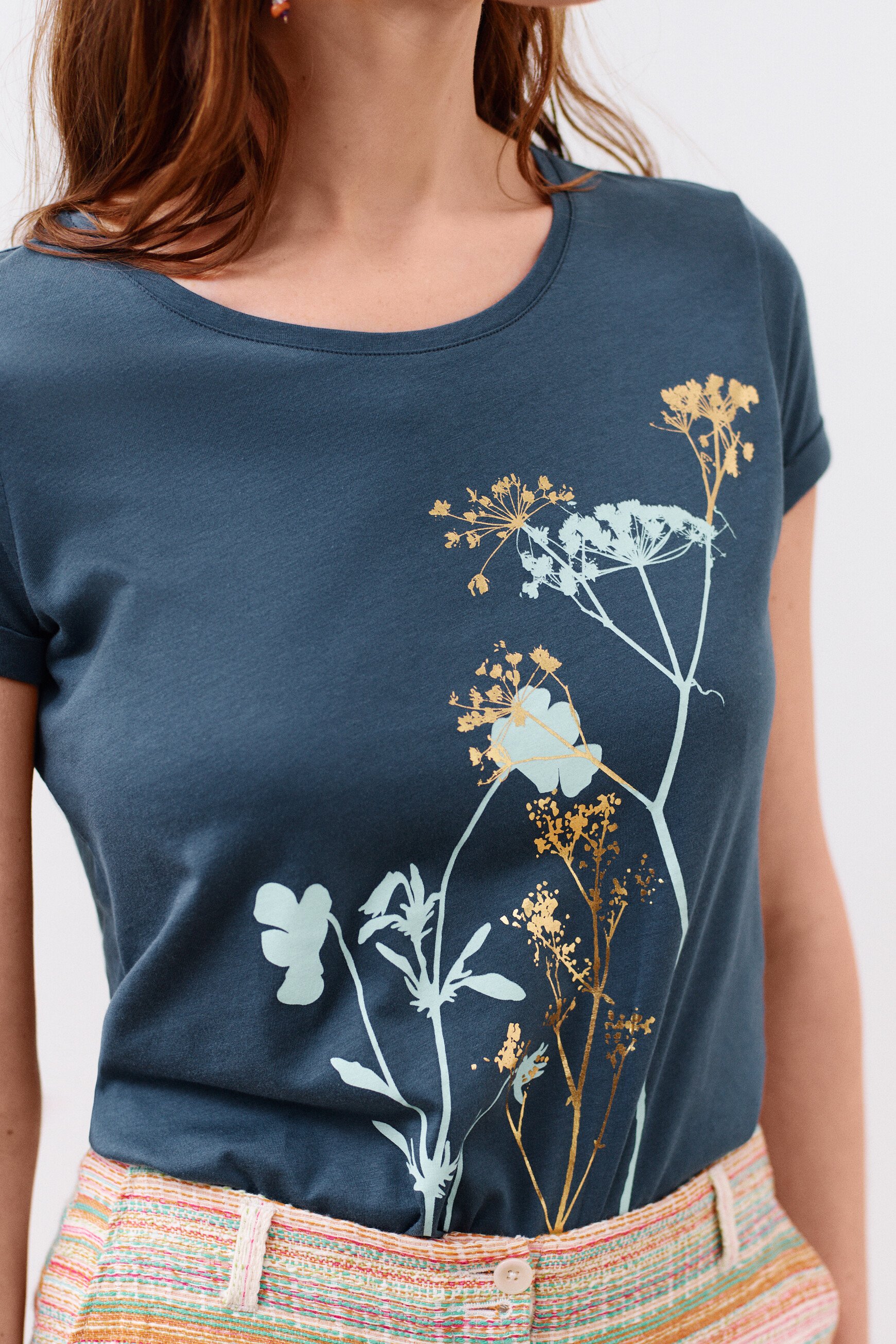 t shirt maxine bleu marine femme