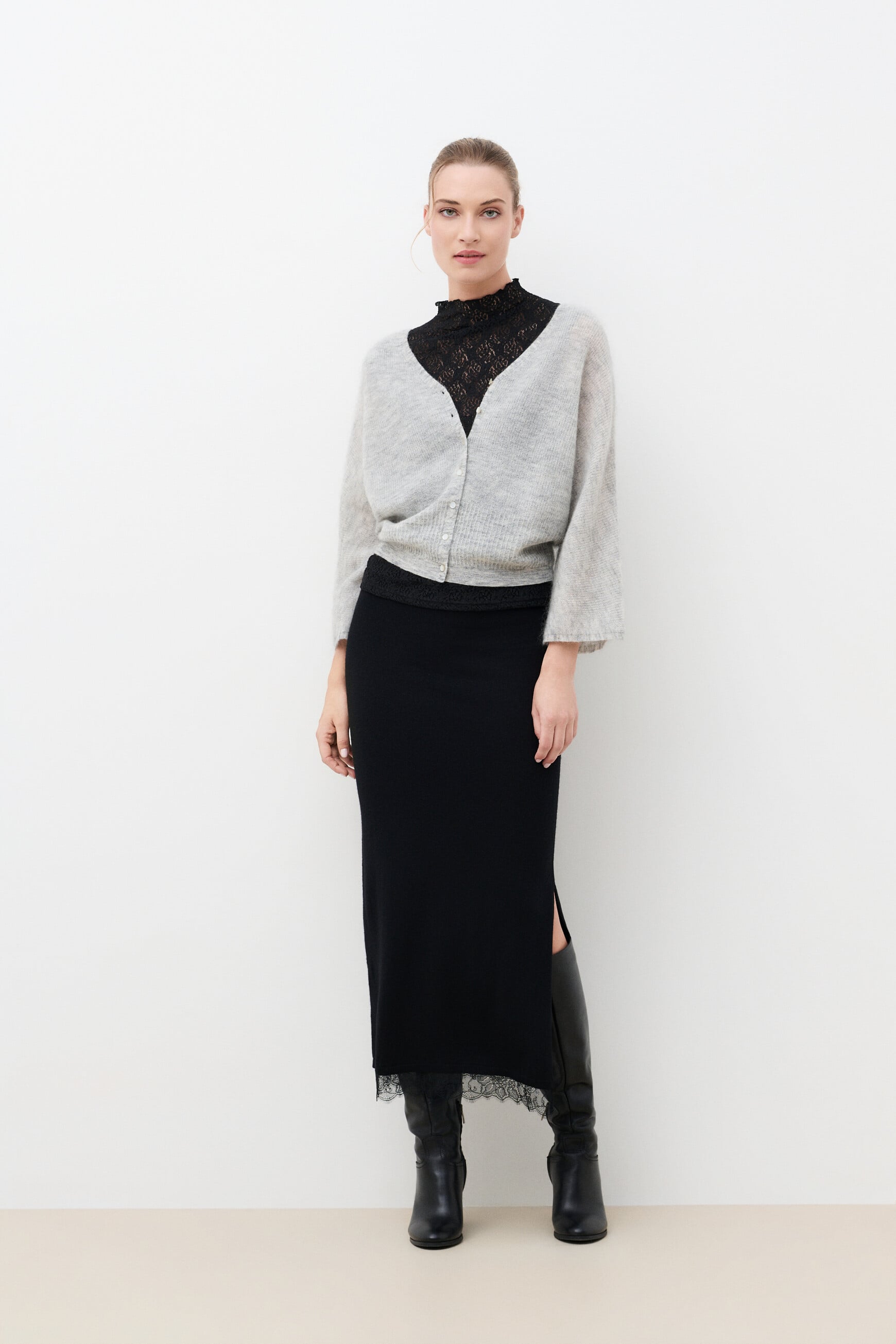 Mpearl sweater grey woman