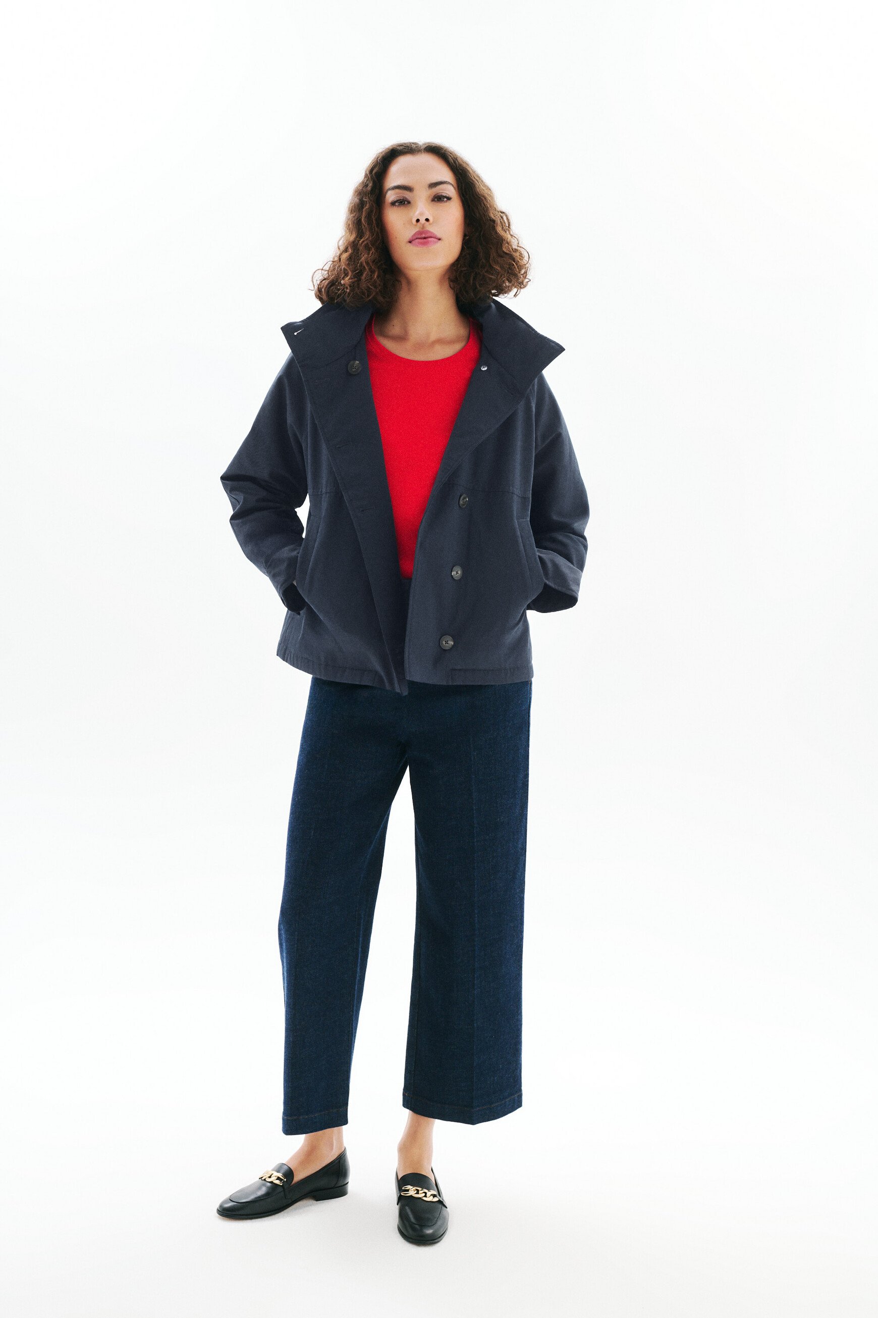 Parka Ginie azul marino mujer