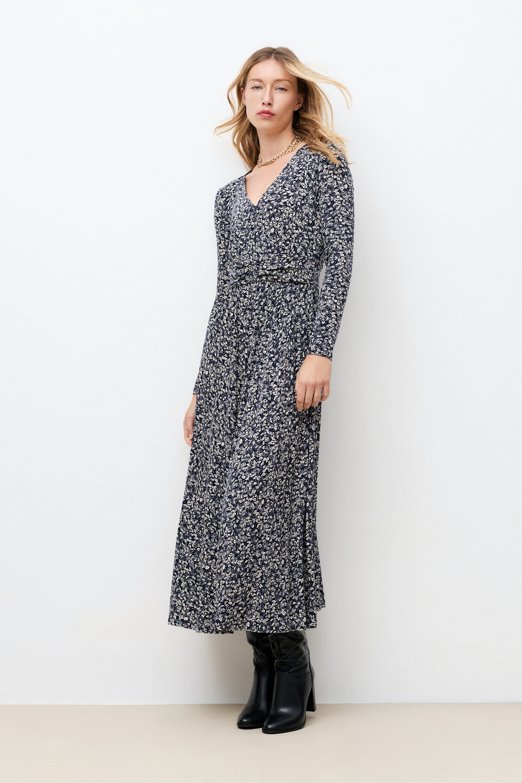 Robe Rshany bleu marine femme