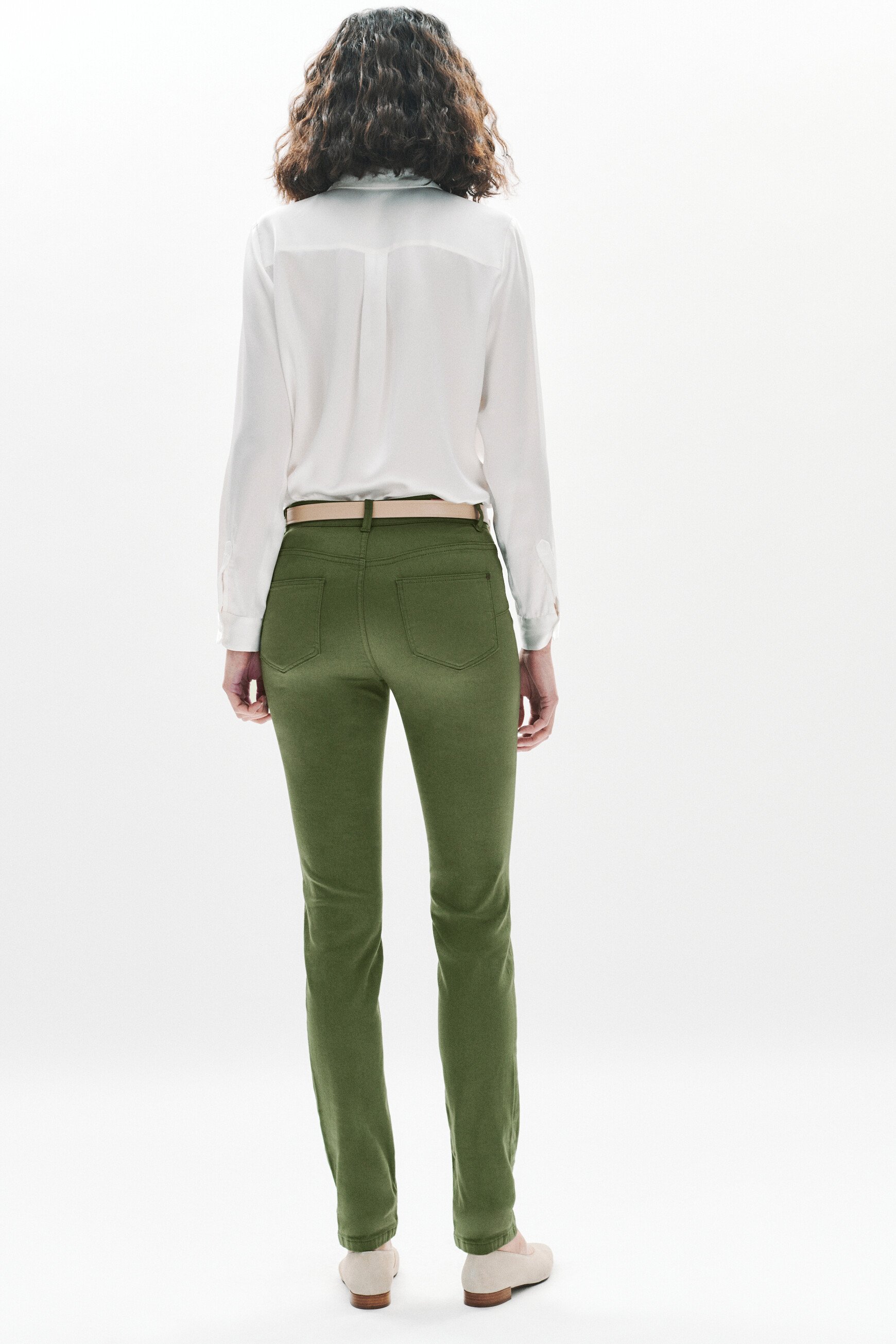 pantalon tomc vert kaki femme khakigroen vrouw