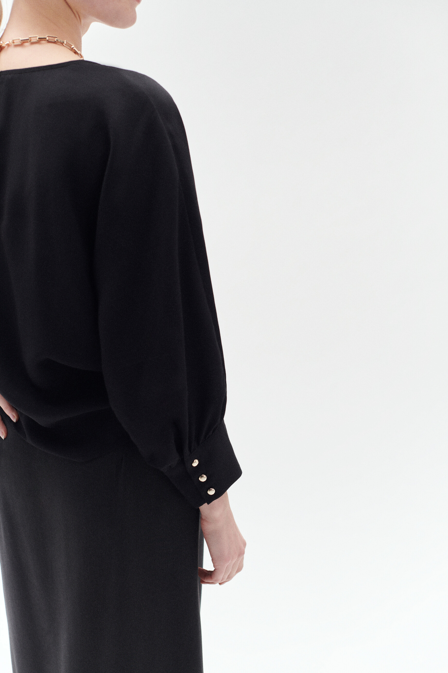 camisa marie lou lisa negro mujer Camisa Marie Lou lisa negro mujer
