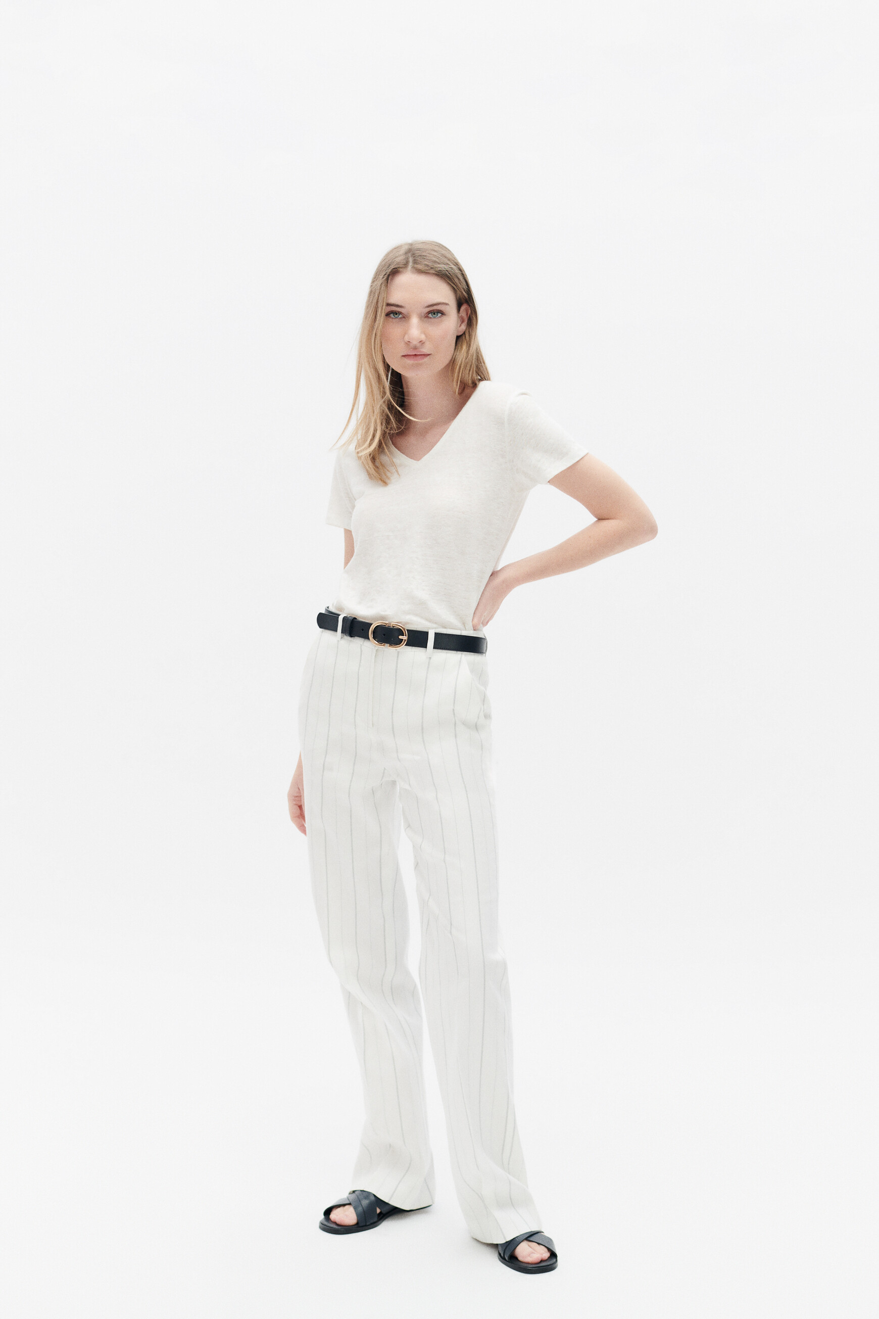 pantalon sandri ecru femme Pantalon sandri ecru femme