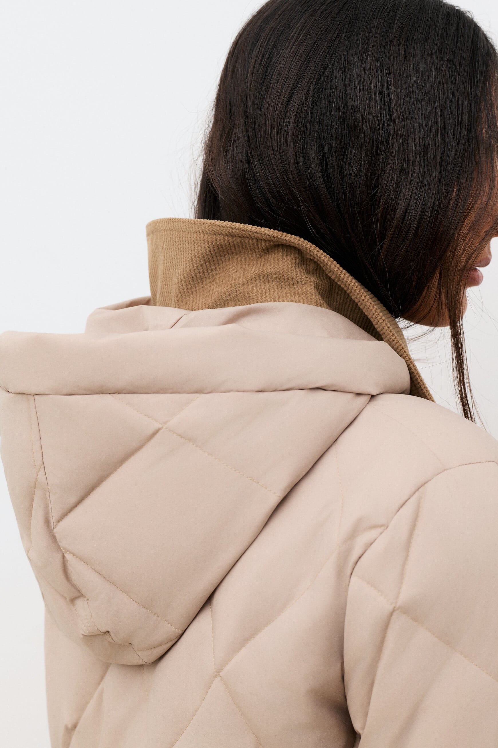 Doudoune Gmaggiecourte beige femme