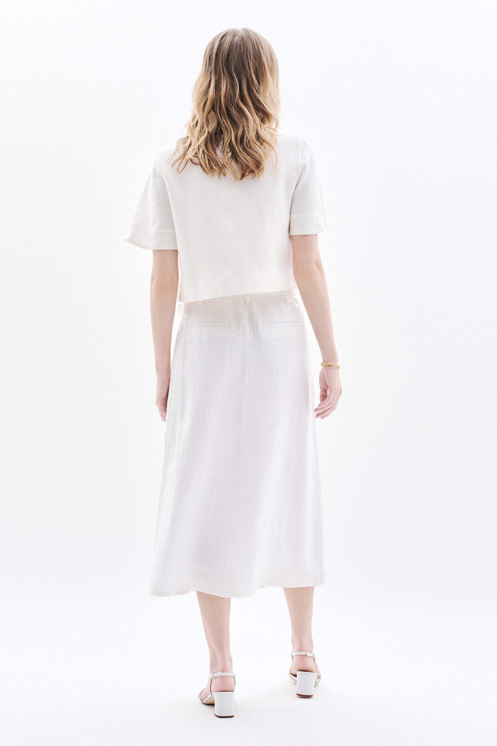 jupe agnes 100 lin blanc femme jupe agnes 100% lin blanc femme