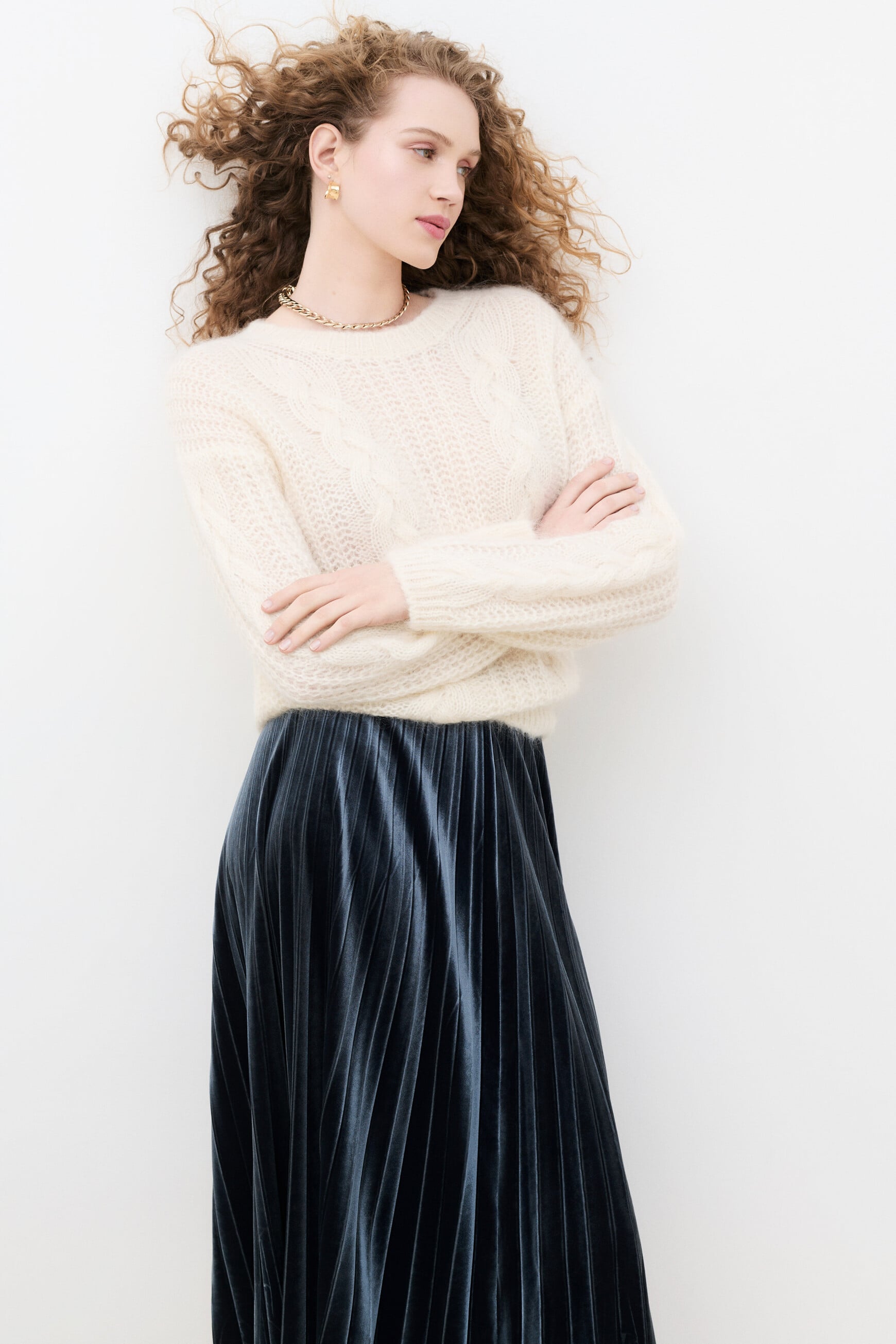Maglione Mleandro ecru donna