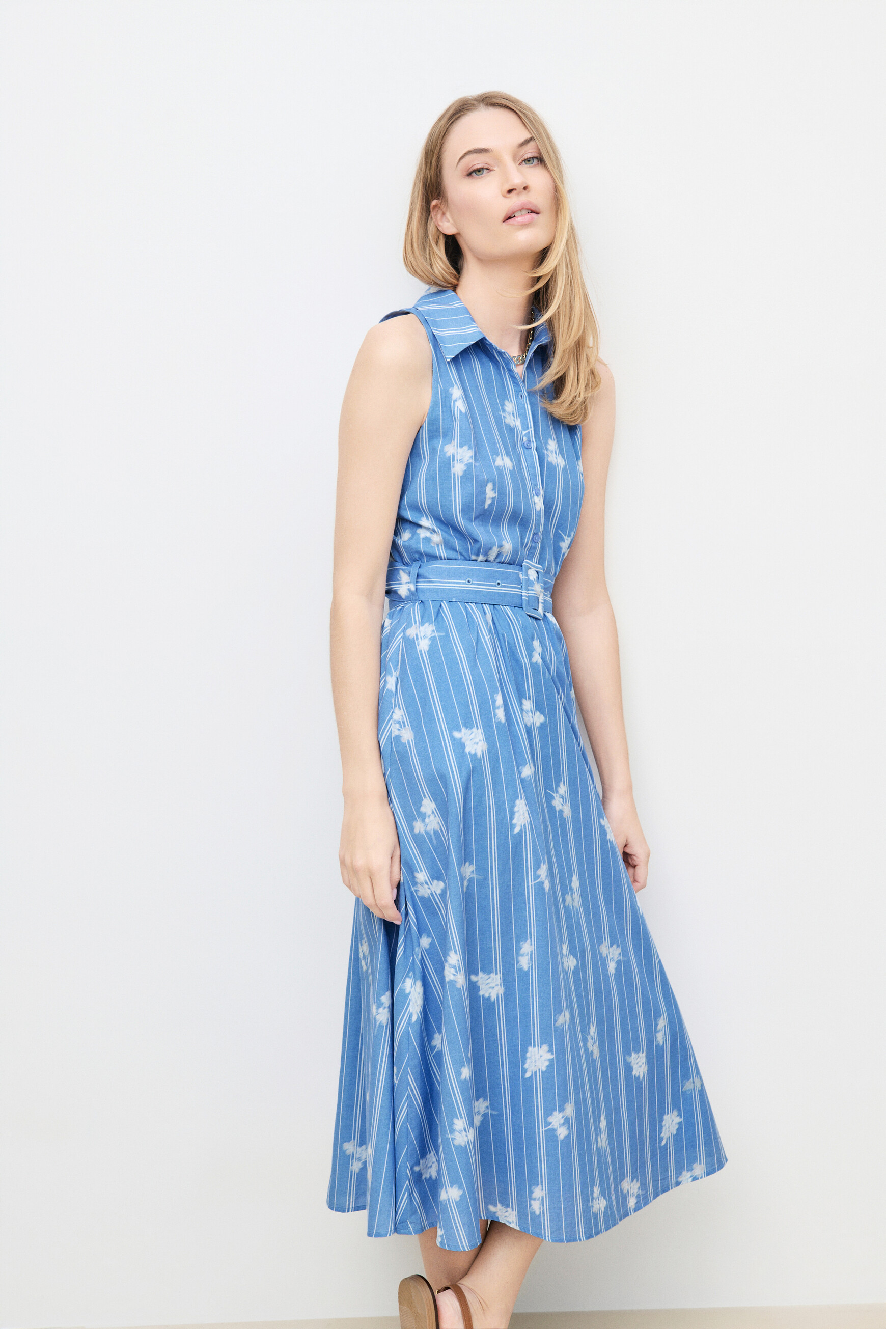 Reveuse dress light blue woman