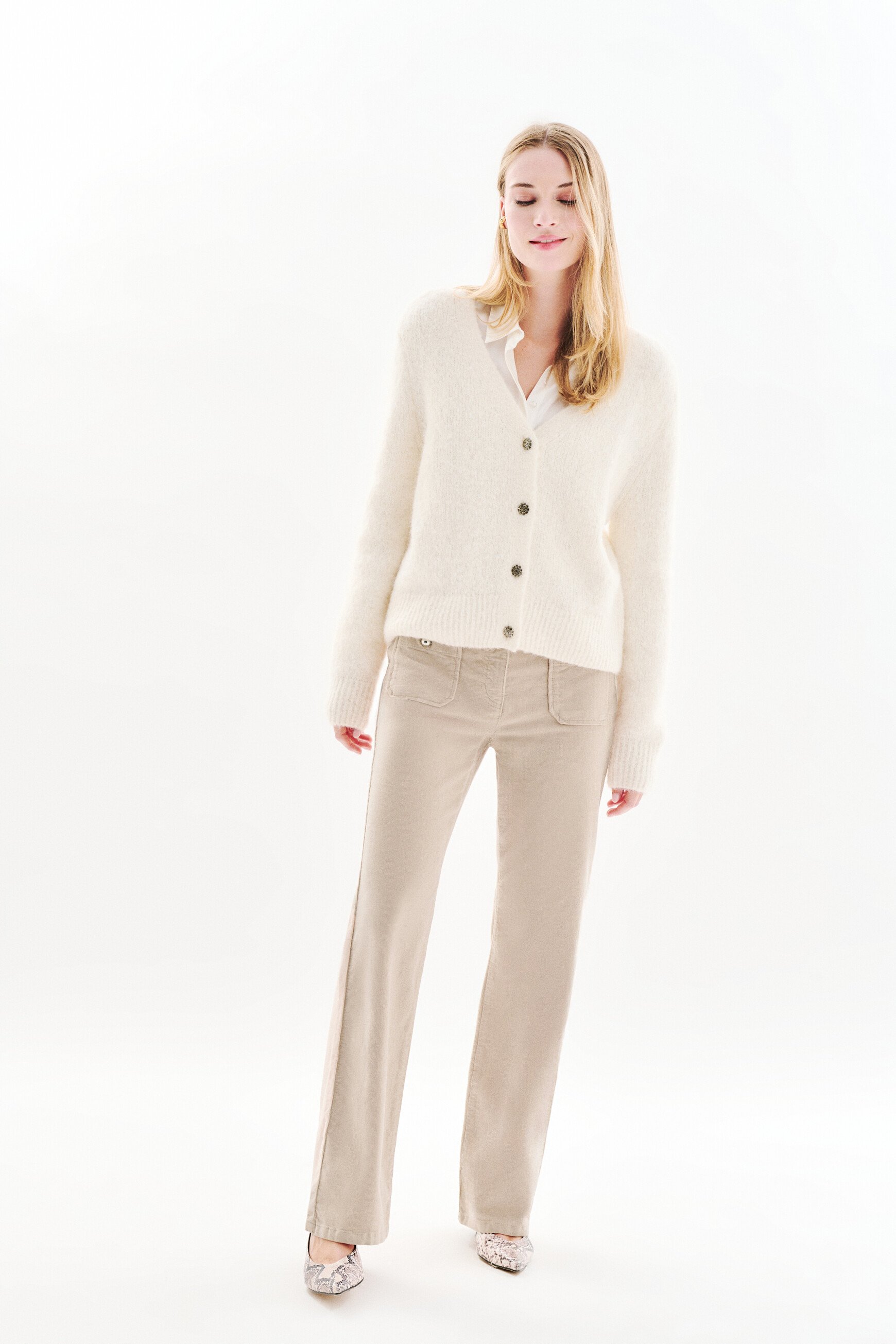 Gilet Mdonatella ecru donna