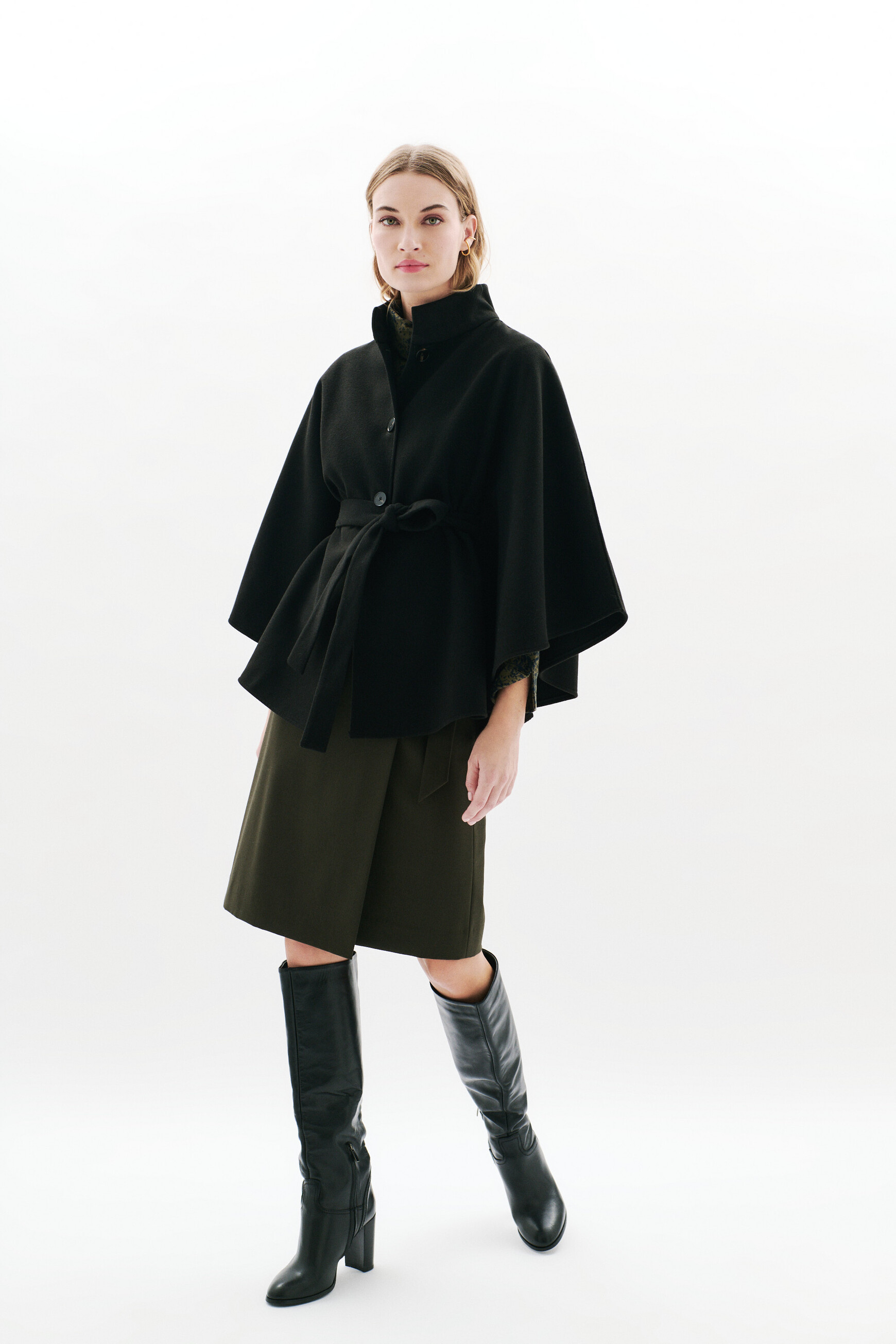 poncho hacaro noir femme zwart vrouw