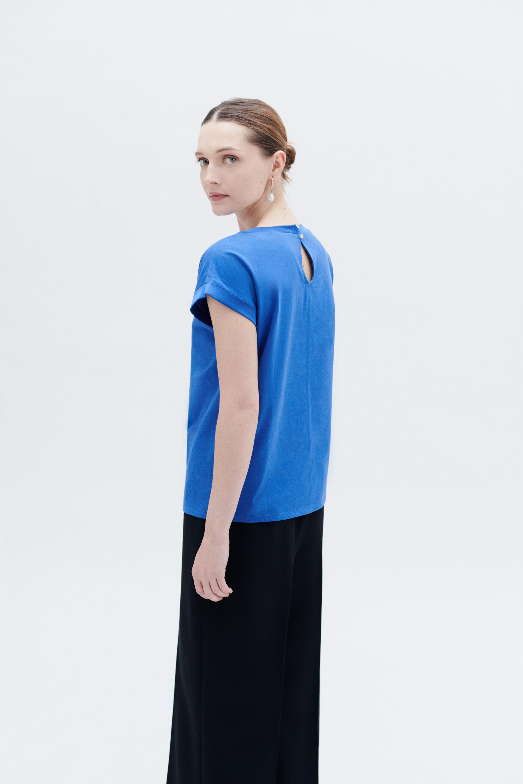 t shirt tokie bleu electrique femme T-shirt tokie bleu electrique femme