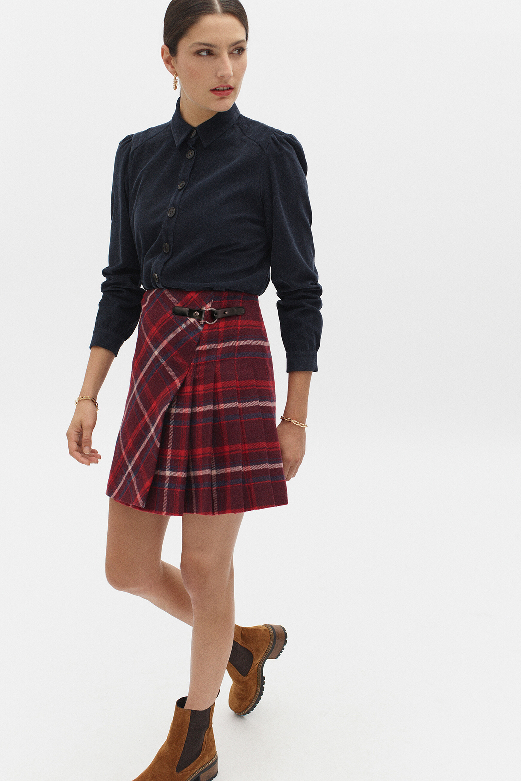 jupe margaret plaid rouge femme jupe margaret plaid rouge femme