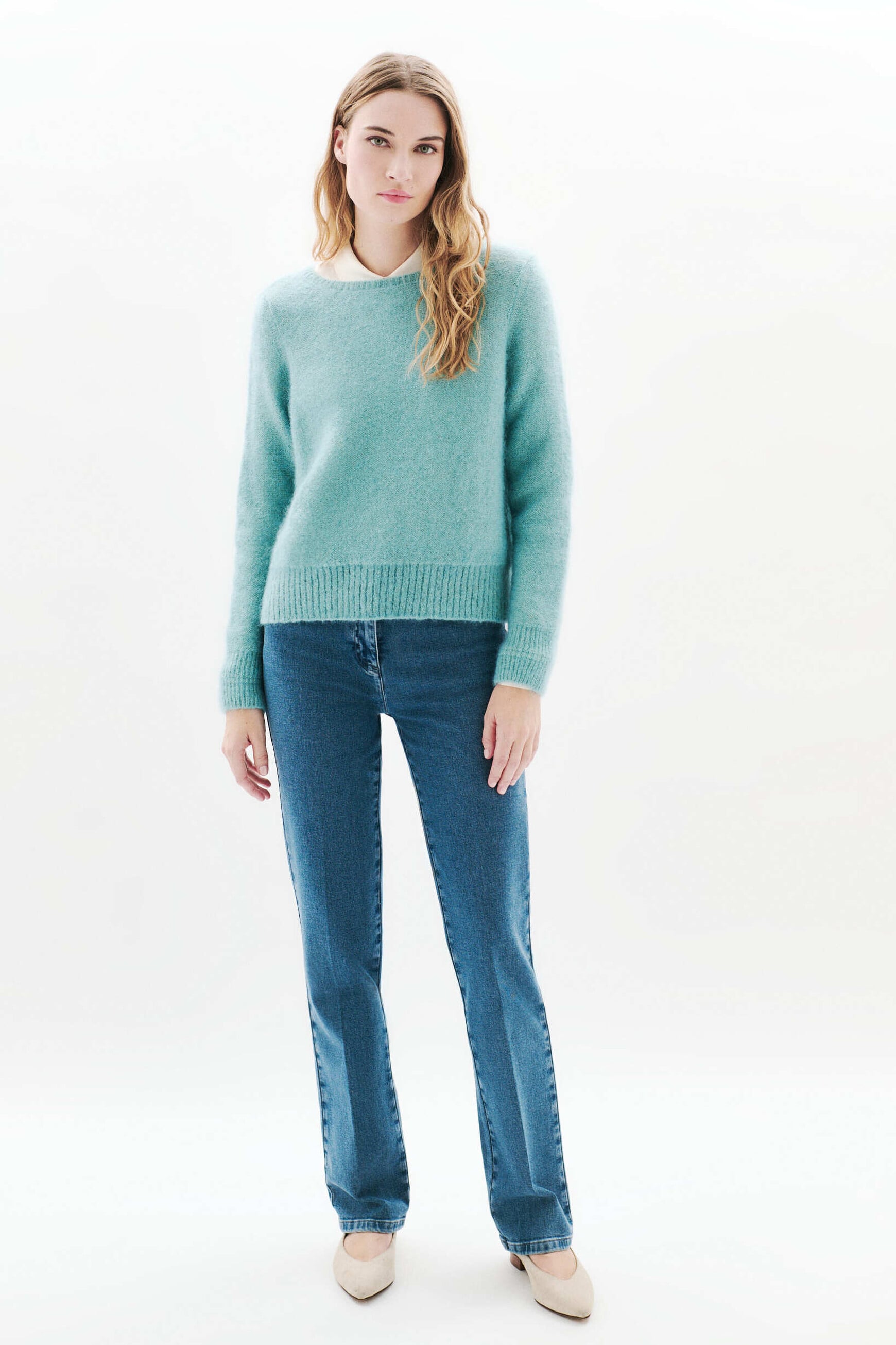 Pull Stephano bleu gris femme