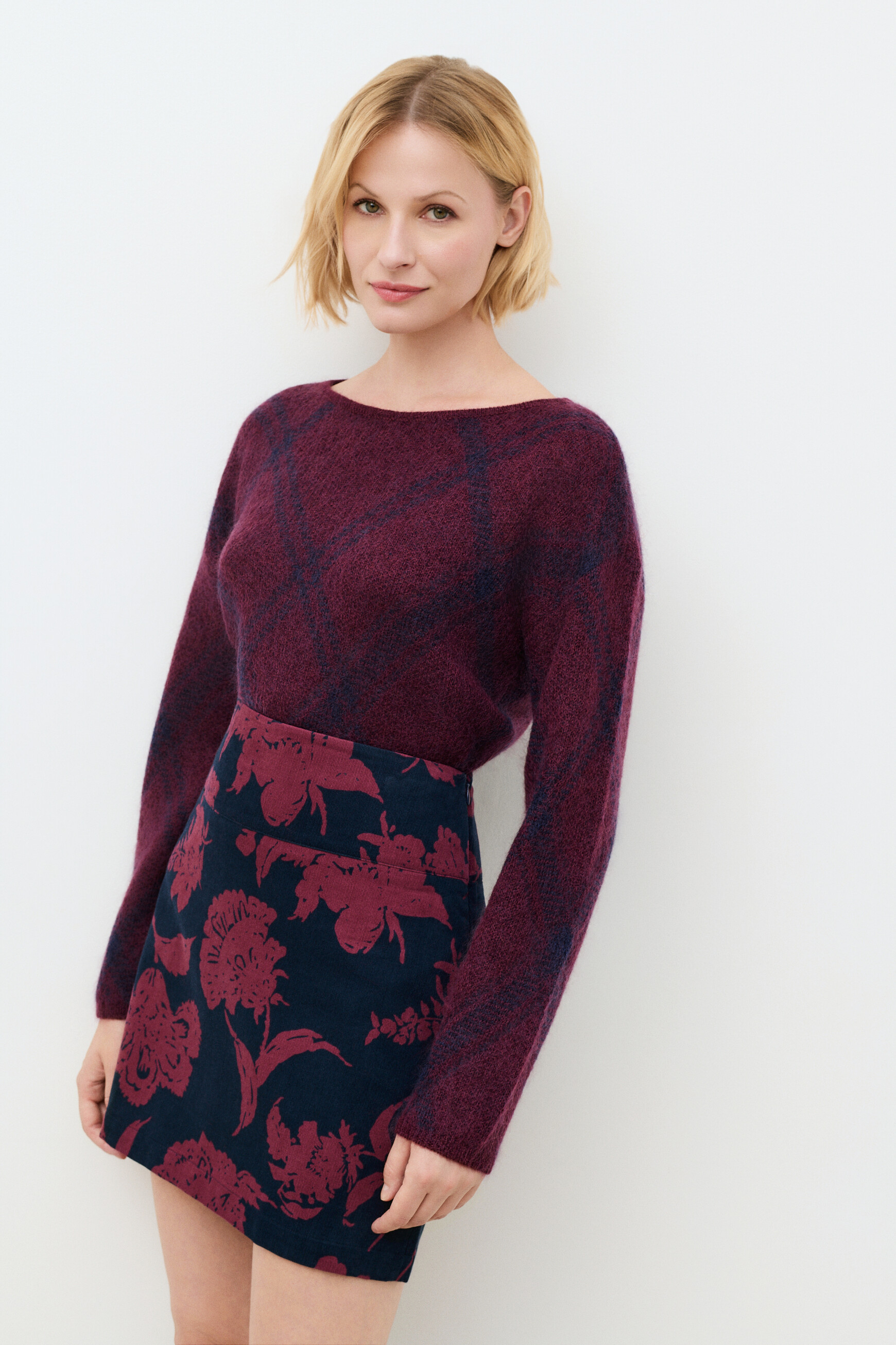 Joscane skirt burgundy woman