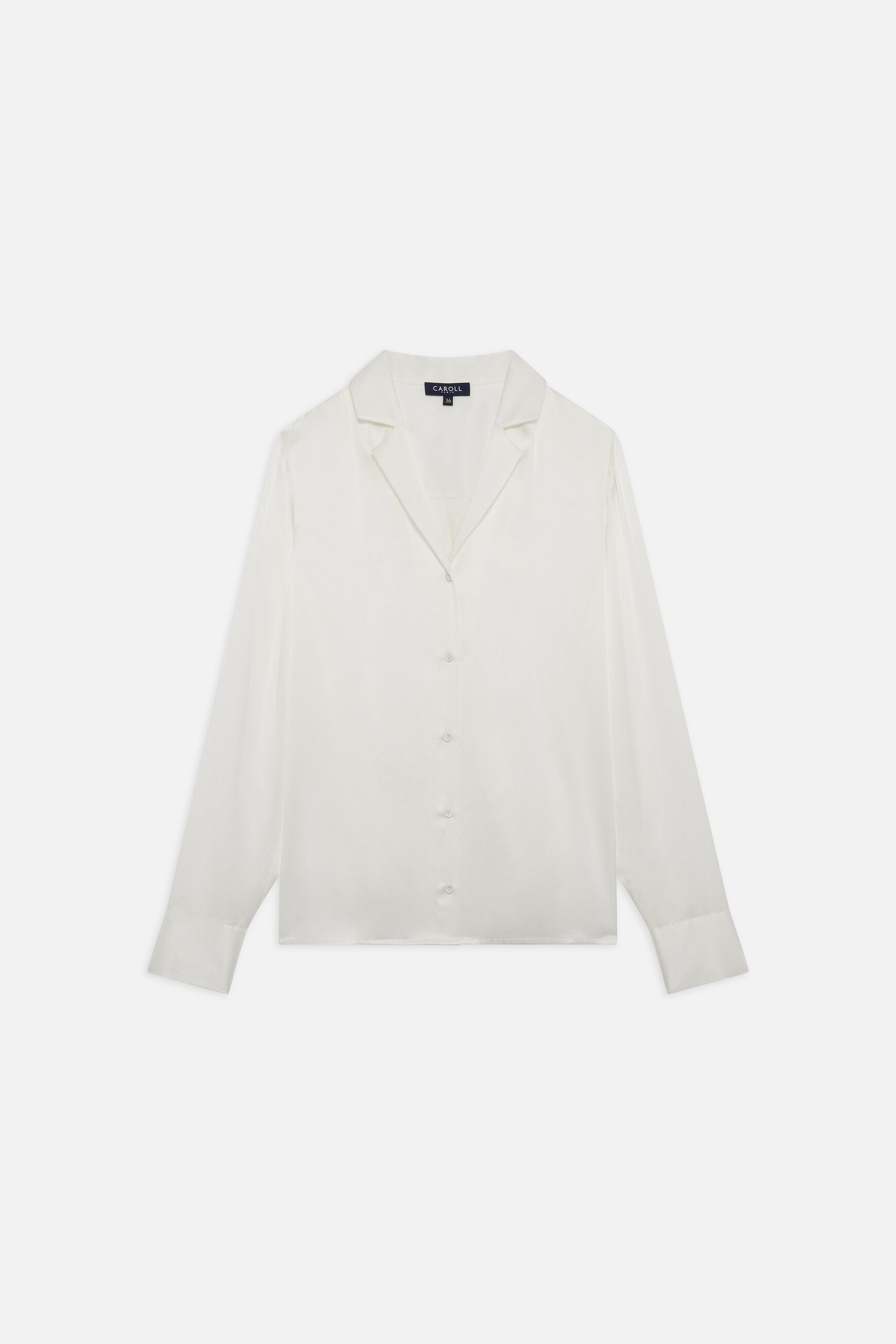 Camisa Charline 100% seda cru mulher