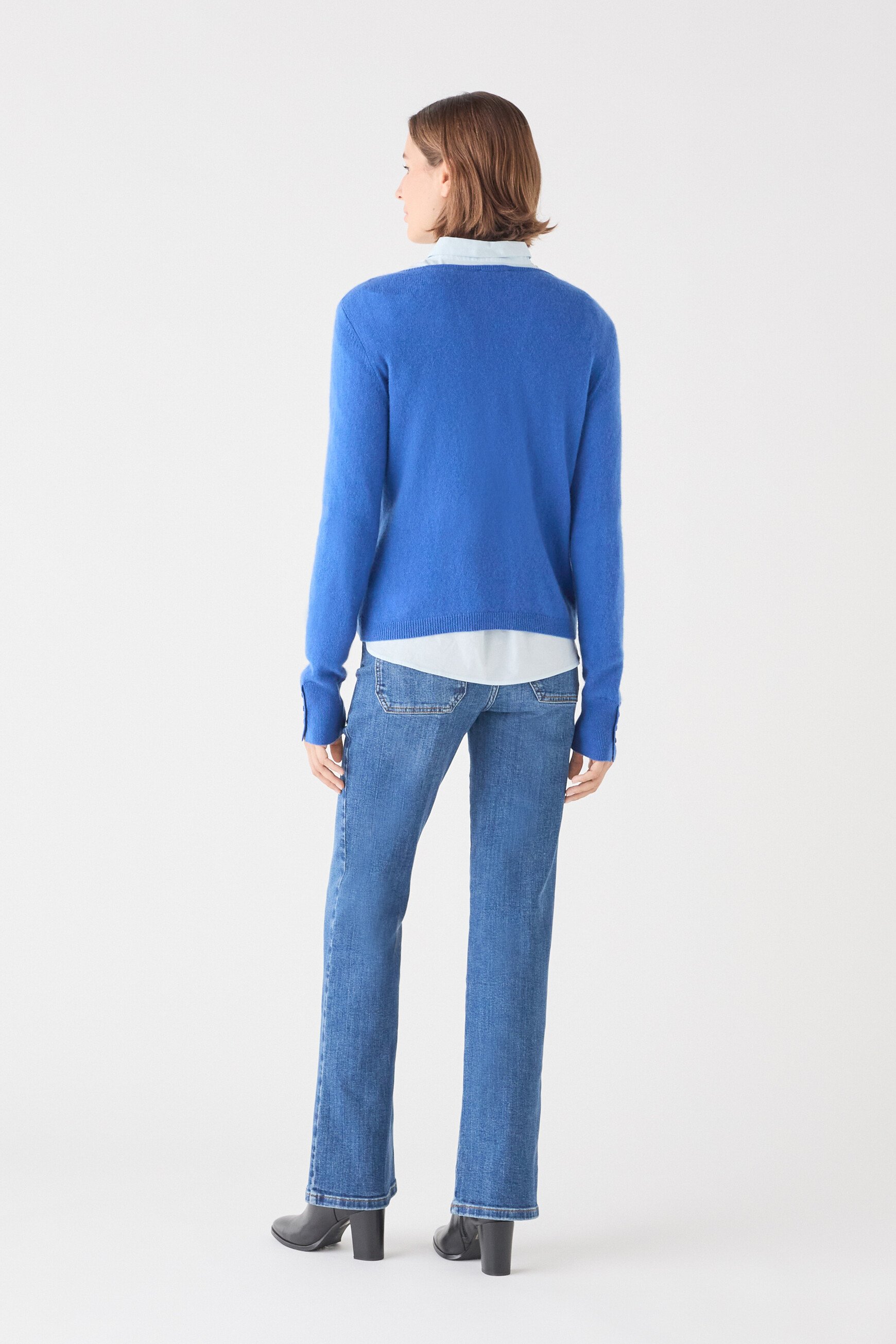 Mzoan 100% cashmere sweater royal blue woman