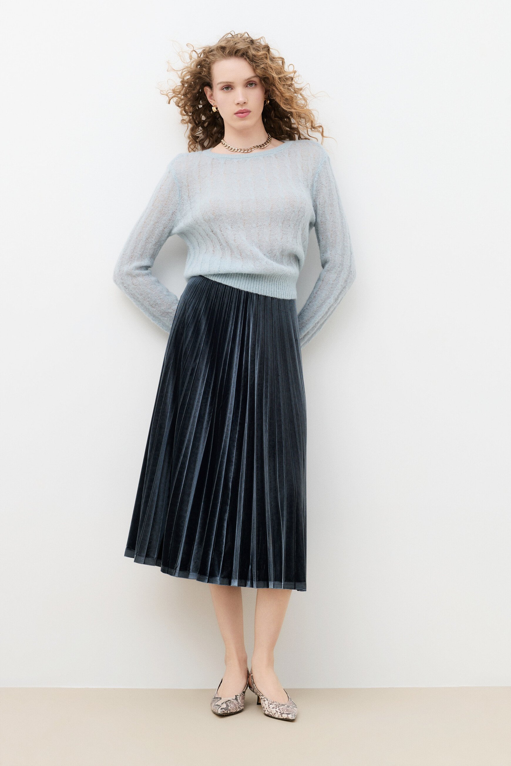 Msydney sweater blue-grey woman