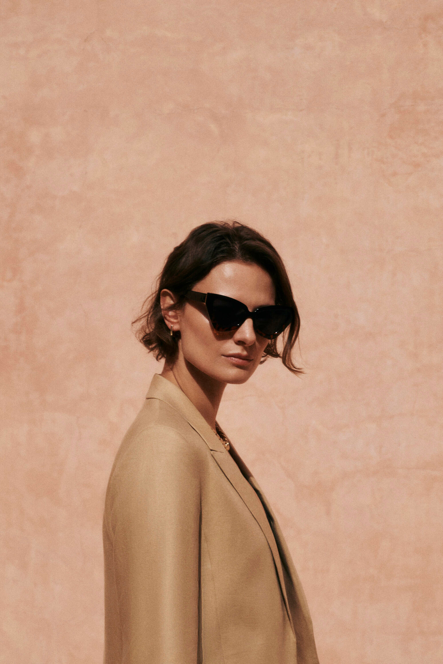 Veste En Cuir Femme Morgan - Blazer à Franges Beige Naturel, Taille 38, Neuve Avec étiquette