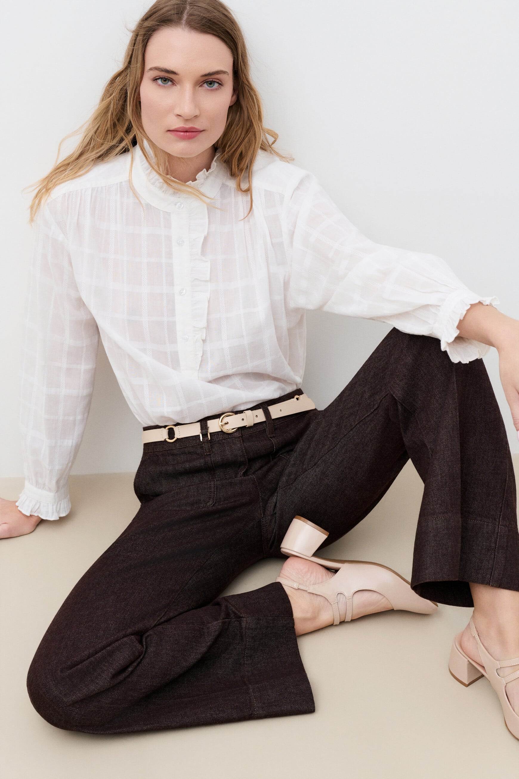 Cfleur blouse ecru woman