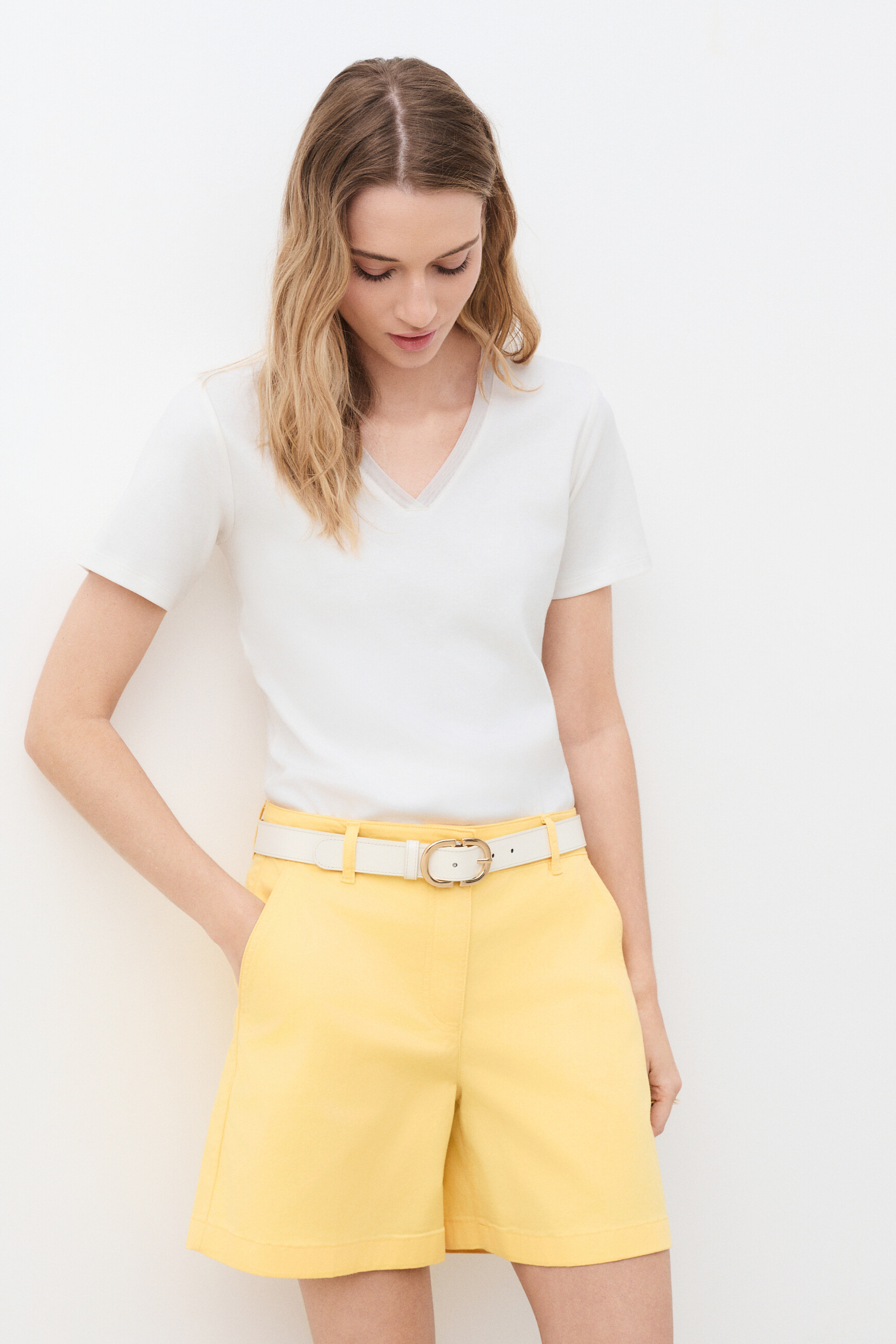 Simeo shorts yellow woman