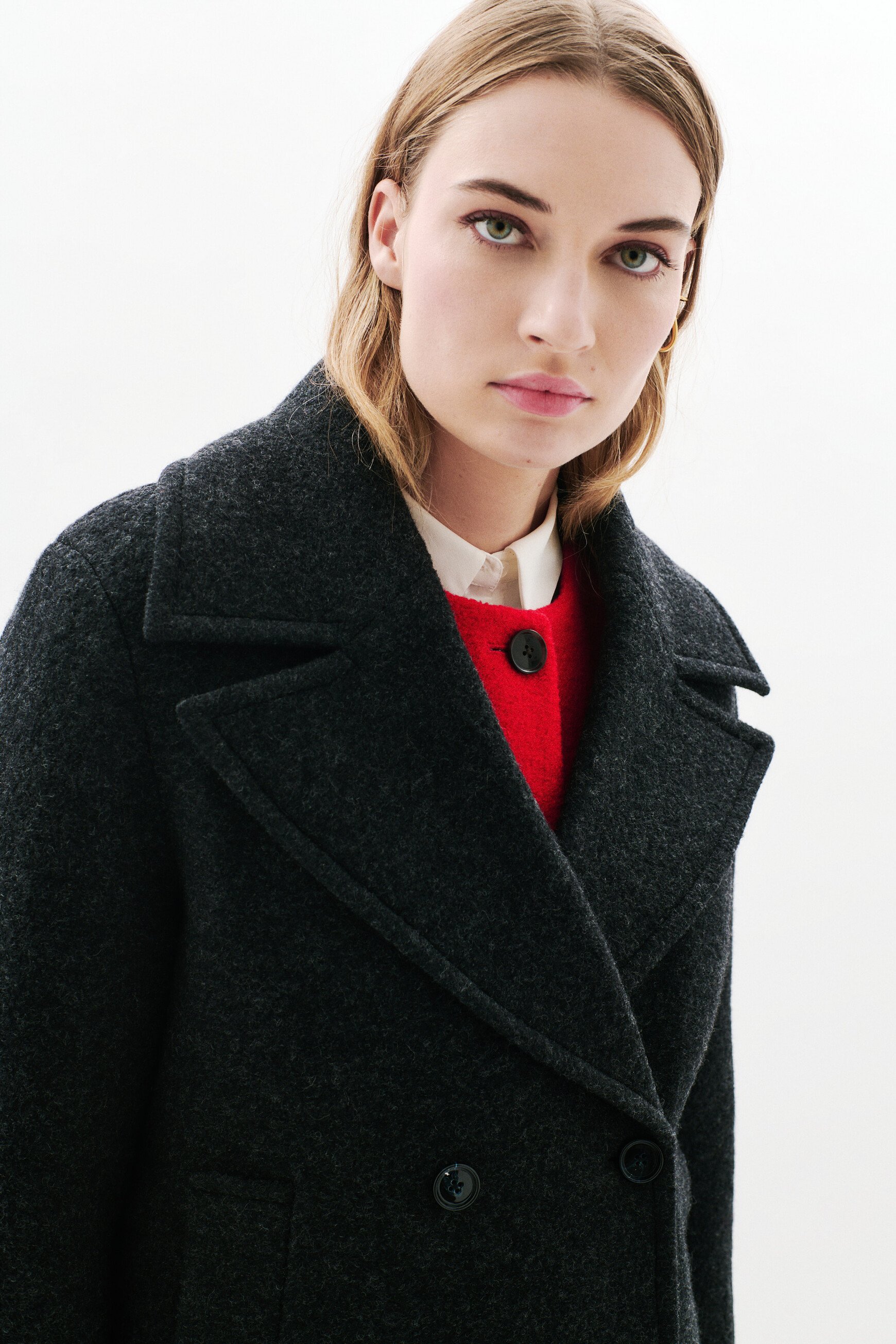 manteau gabanone bleu marine femme Manteau Gabanone bleu marine femme