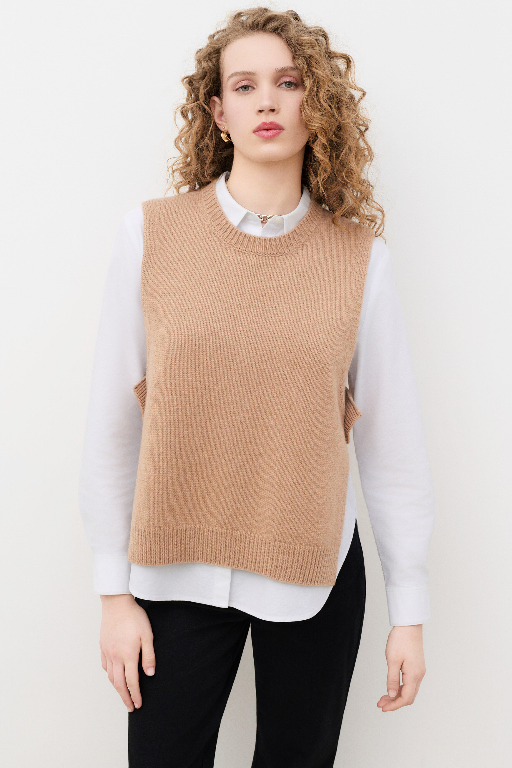 poncho hevy camel mujer