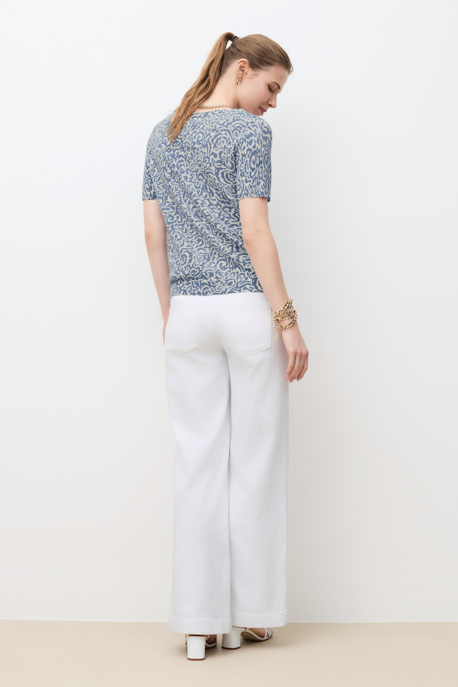 Pull Mlisa bleu gris femme