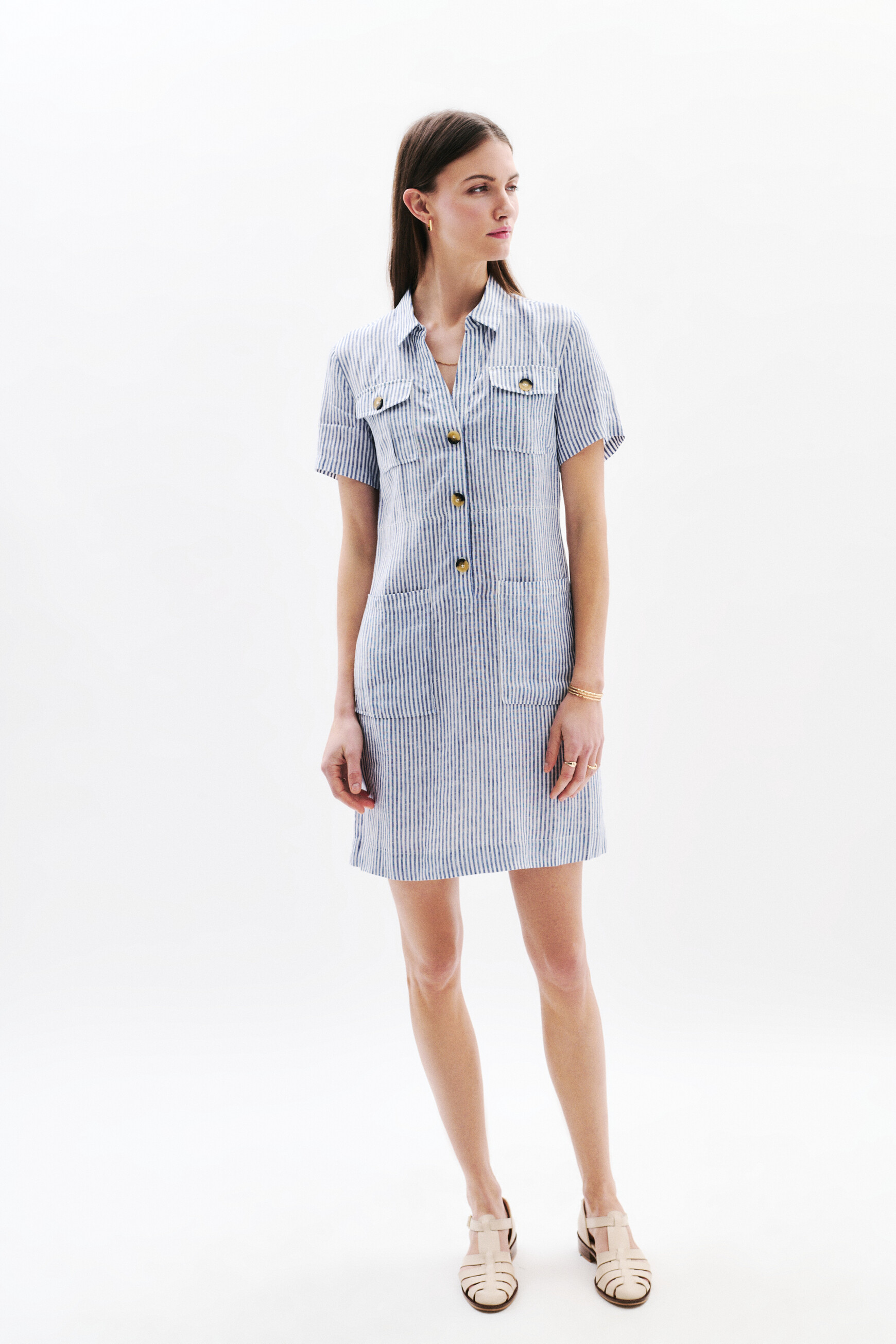 Dress laure1 stone denim woman
